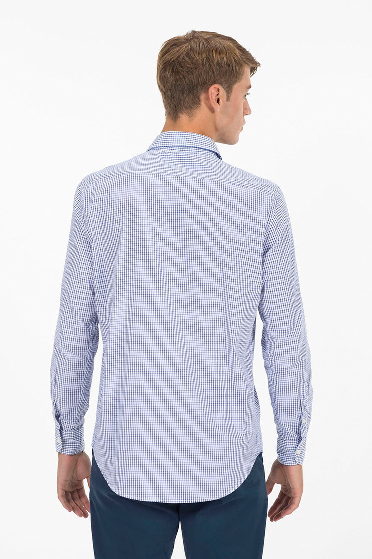 CAMISA CUADROS OBI OXFORD AZUL MARINO