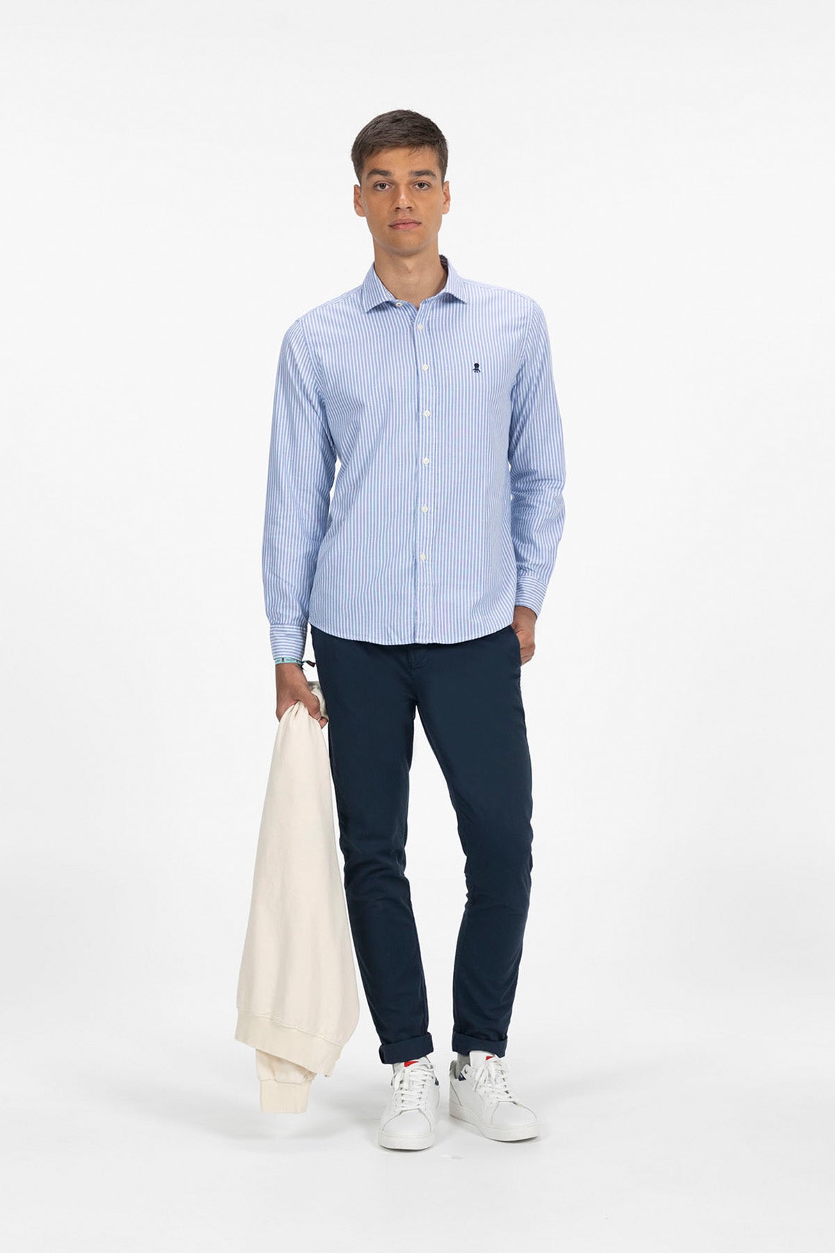 ROYAL BLUE MISSISSIPPI OXFORD STRIPED SHIRT