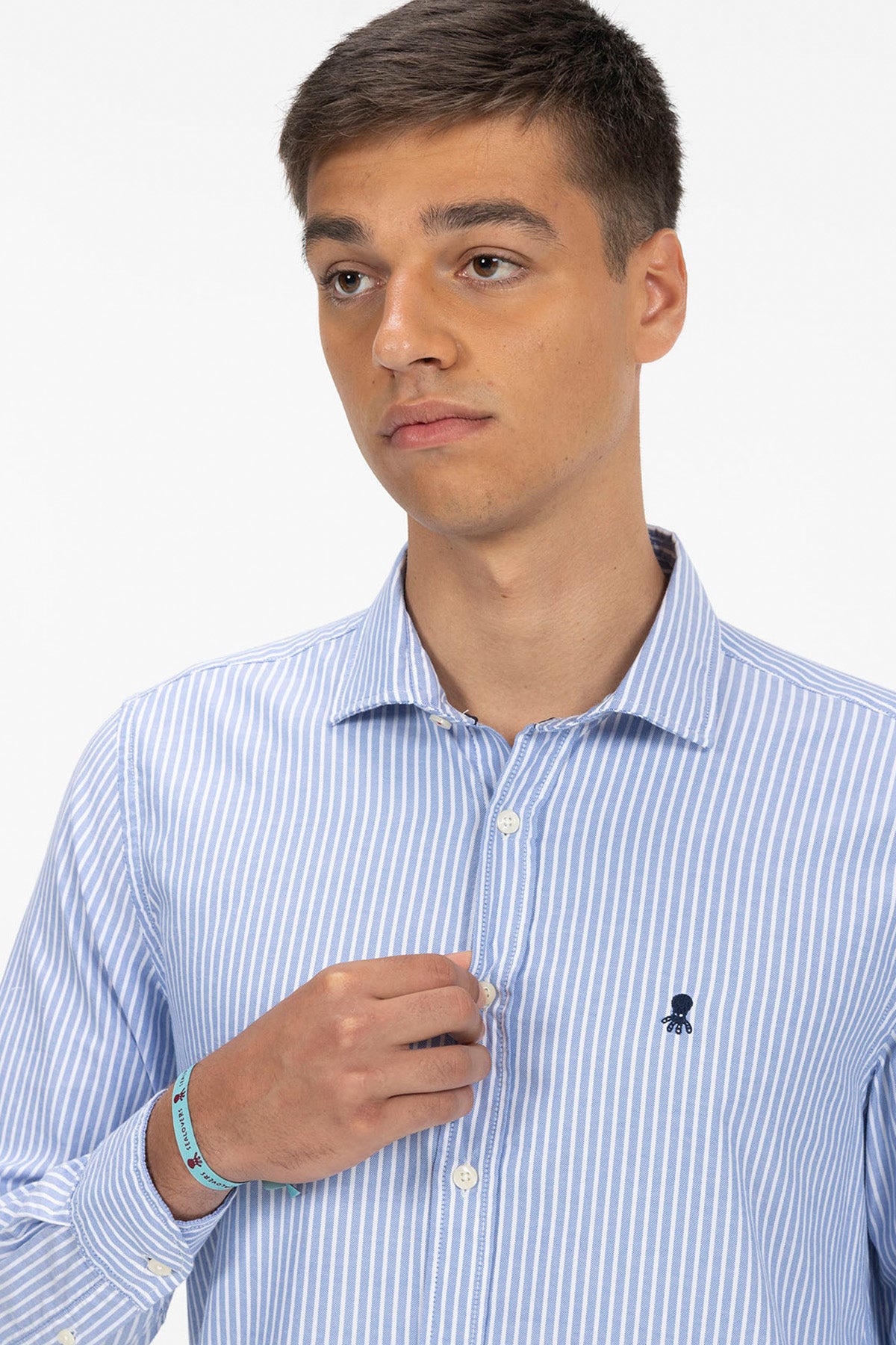 ROYAL BLUE MISSISSIPPI OXFORD STRIPED SHIRT