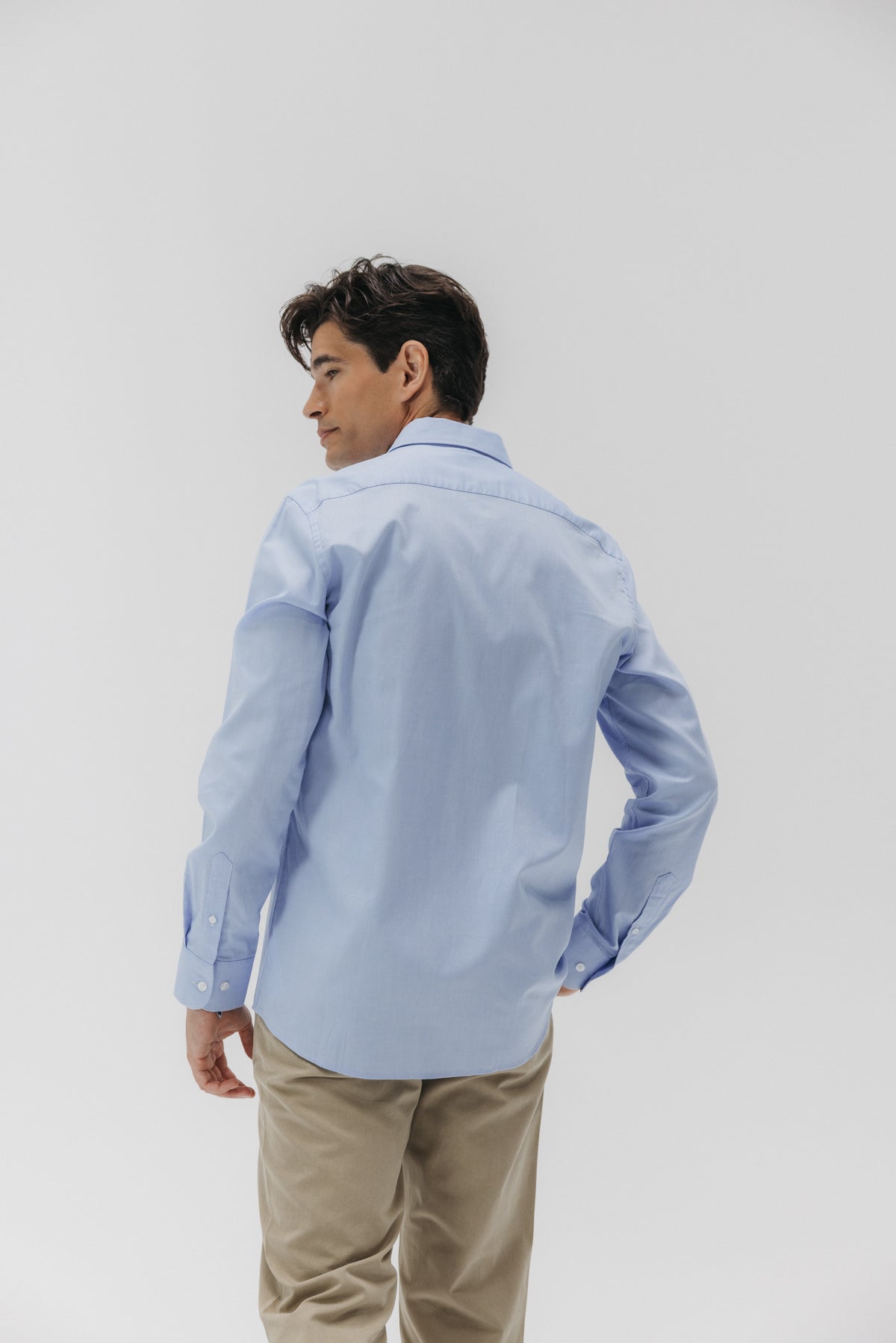 CAMISA VESTIR OXFORD ROYAL AZUL CELESTE