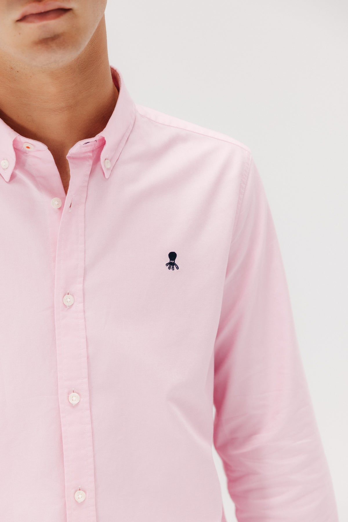 Camisa casual oxford continuidad rosa