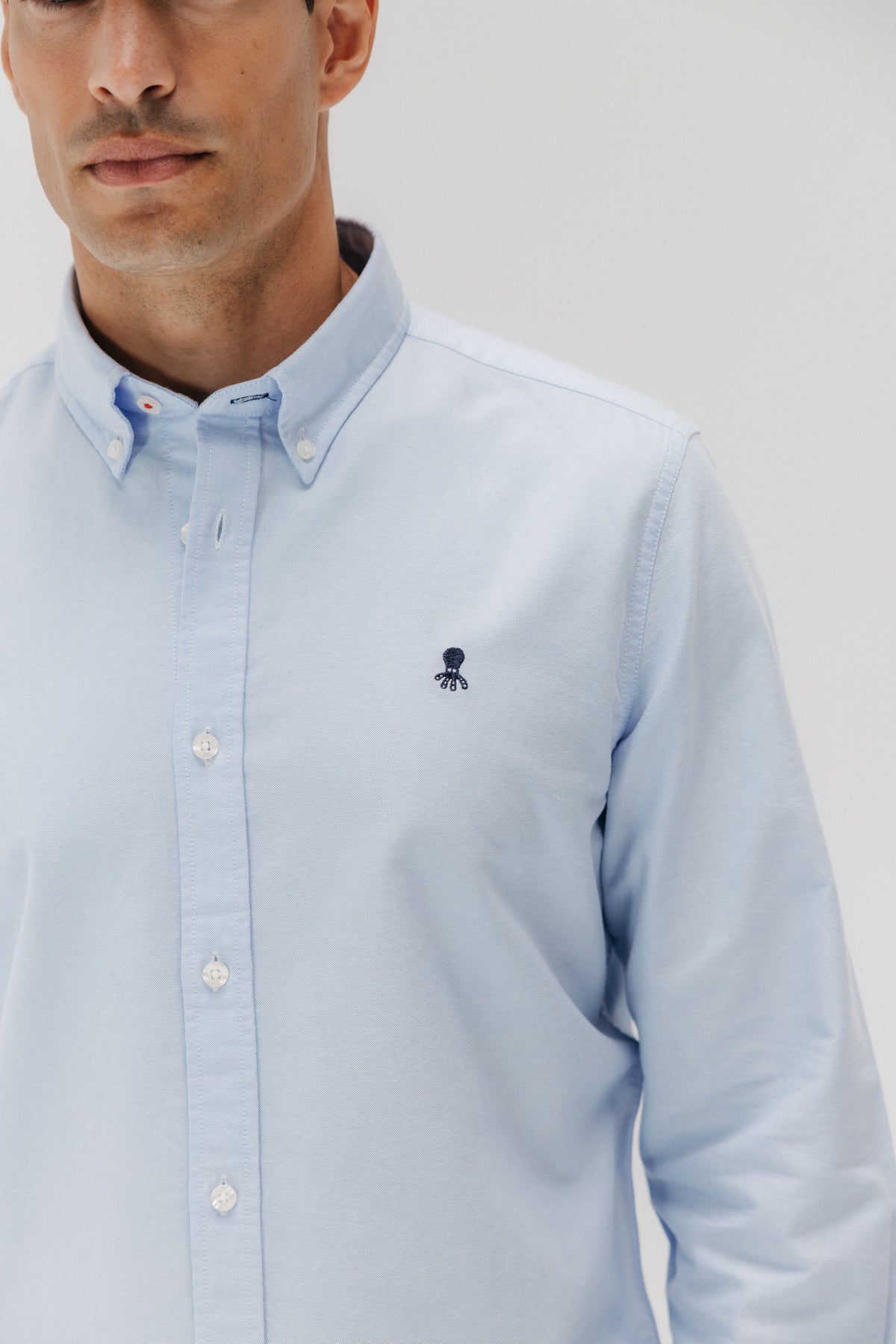 Camisa casual oxford continuidad azul