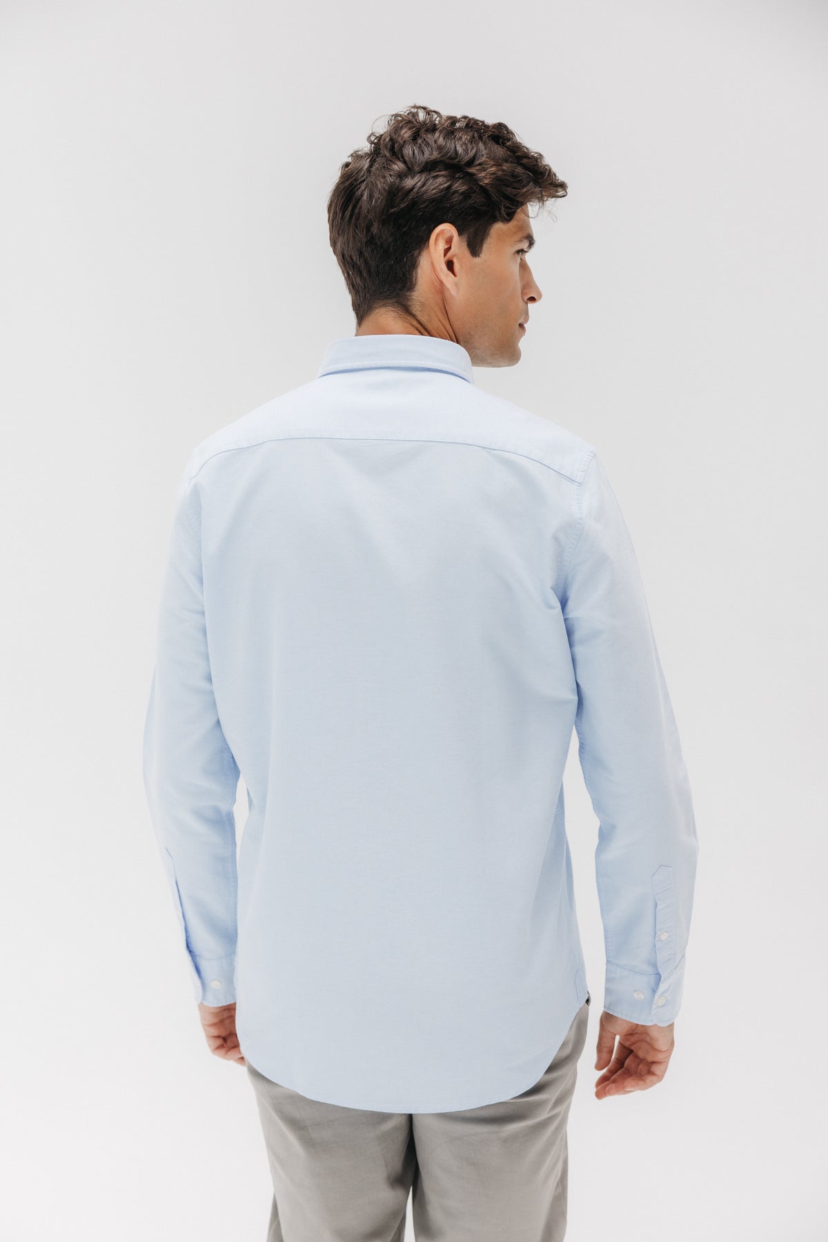 Camisa casual oxford continuidad azul