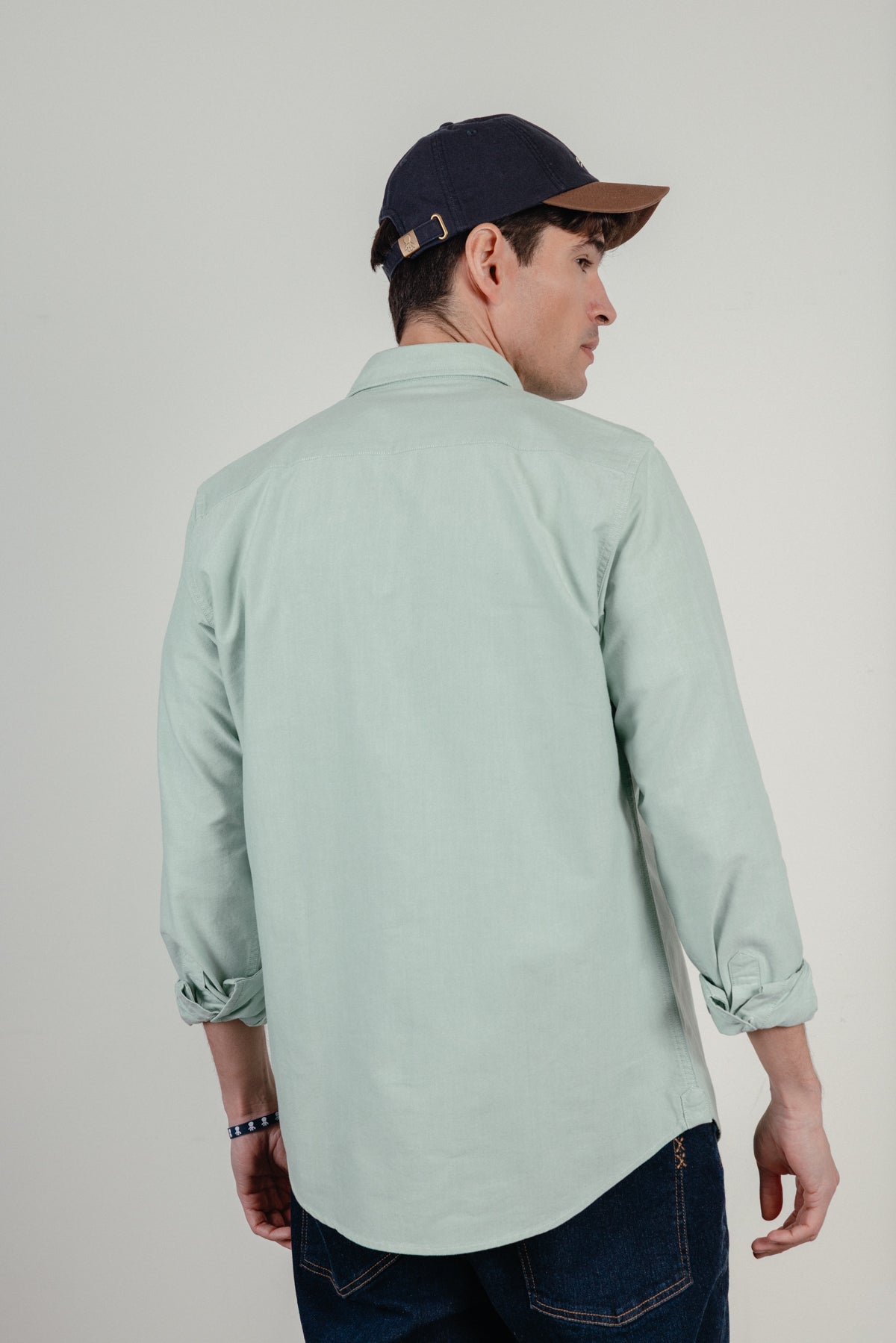 Camisa casual oxford verde campo