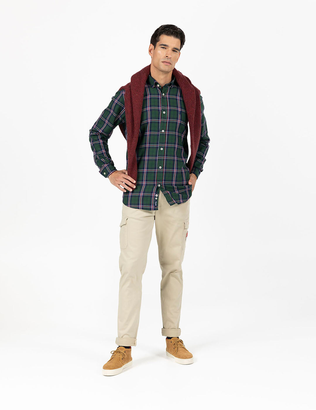 CAMISA GREEN ISLAND VERDE BOTELLA