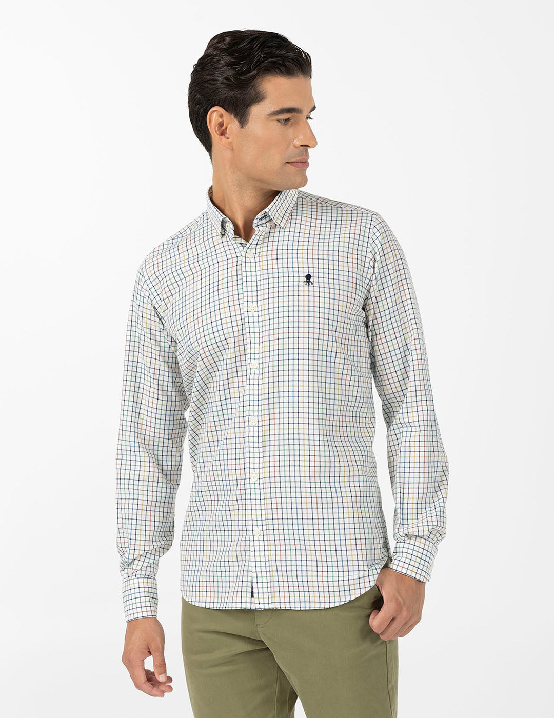 CAMISA SUBTLE CHECK BLANCO