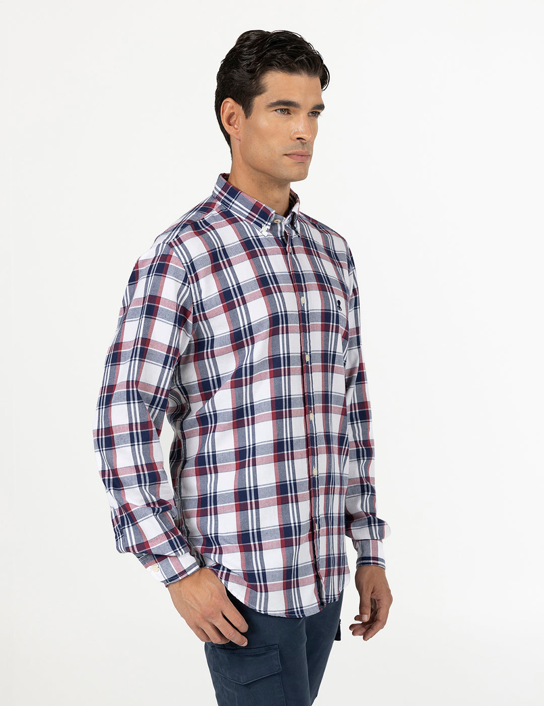CAMISA DOUBLE HIGH CHECK GROSELLA