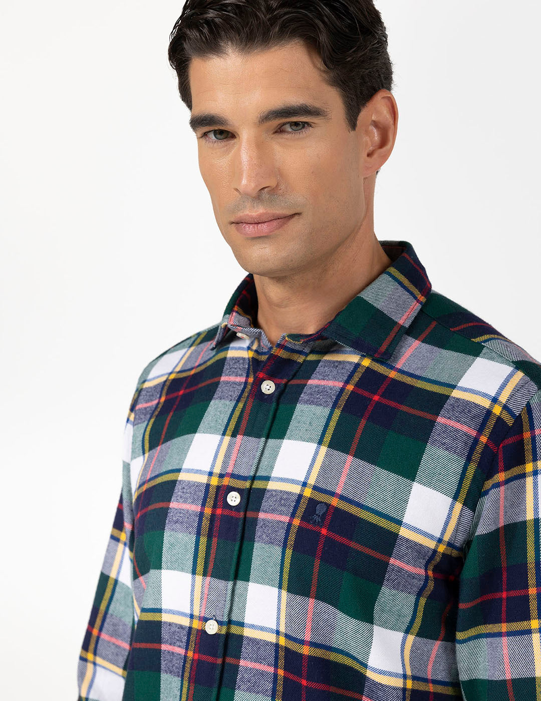 CAMISA MULTI COLORS VERDE BOTELLA