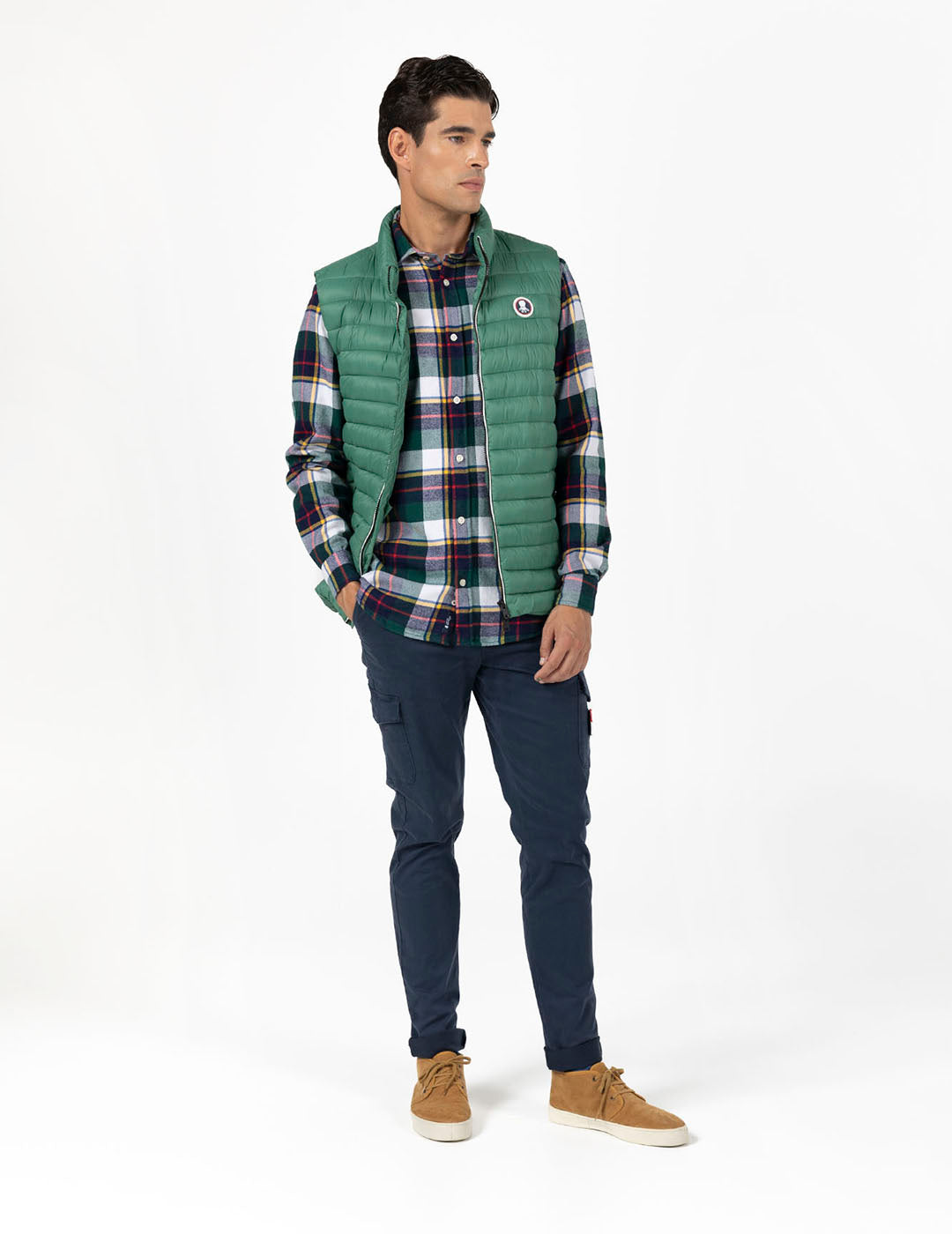 CAMISA MULTI COLORS VERDE BOTELLA