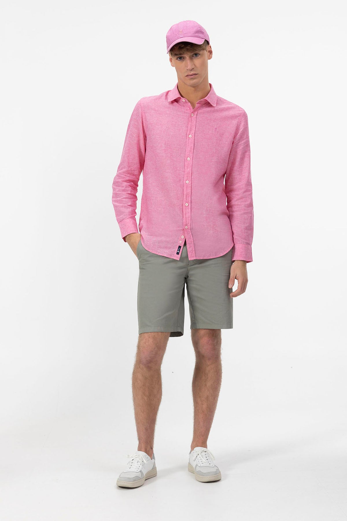CAMISA DE LINHO FÚCSIA