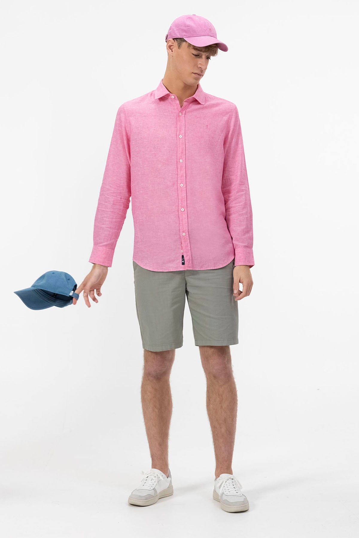 CAMISA DE LINHO FÚCSIA