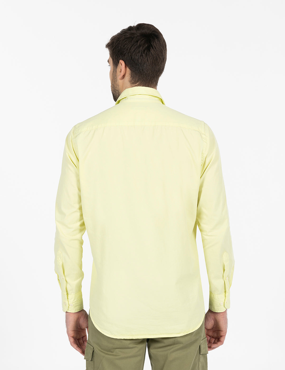 CAMISA LISA SARGA LAVADA AMARILLO LIMÓN