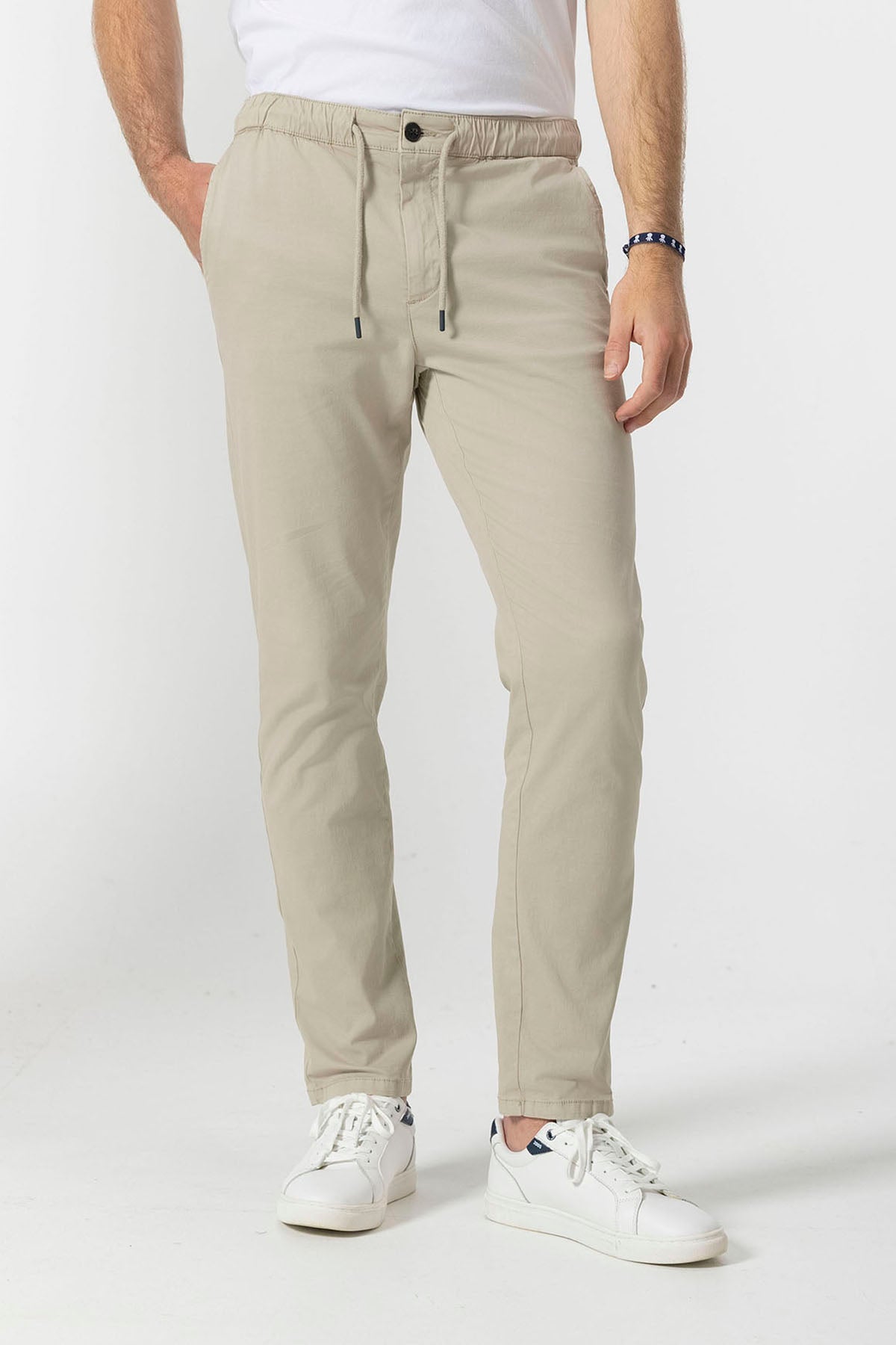 PANTALON JOGGER TWILL BEIGE