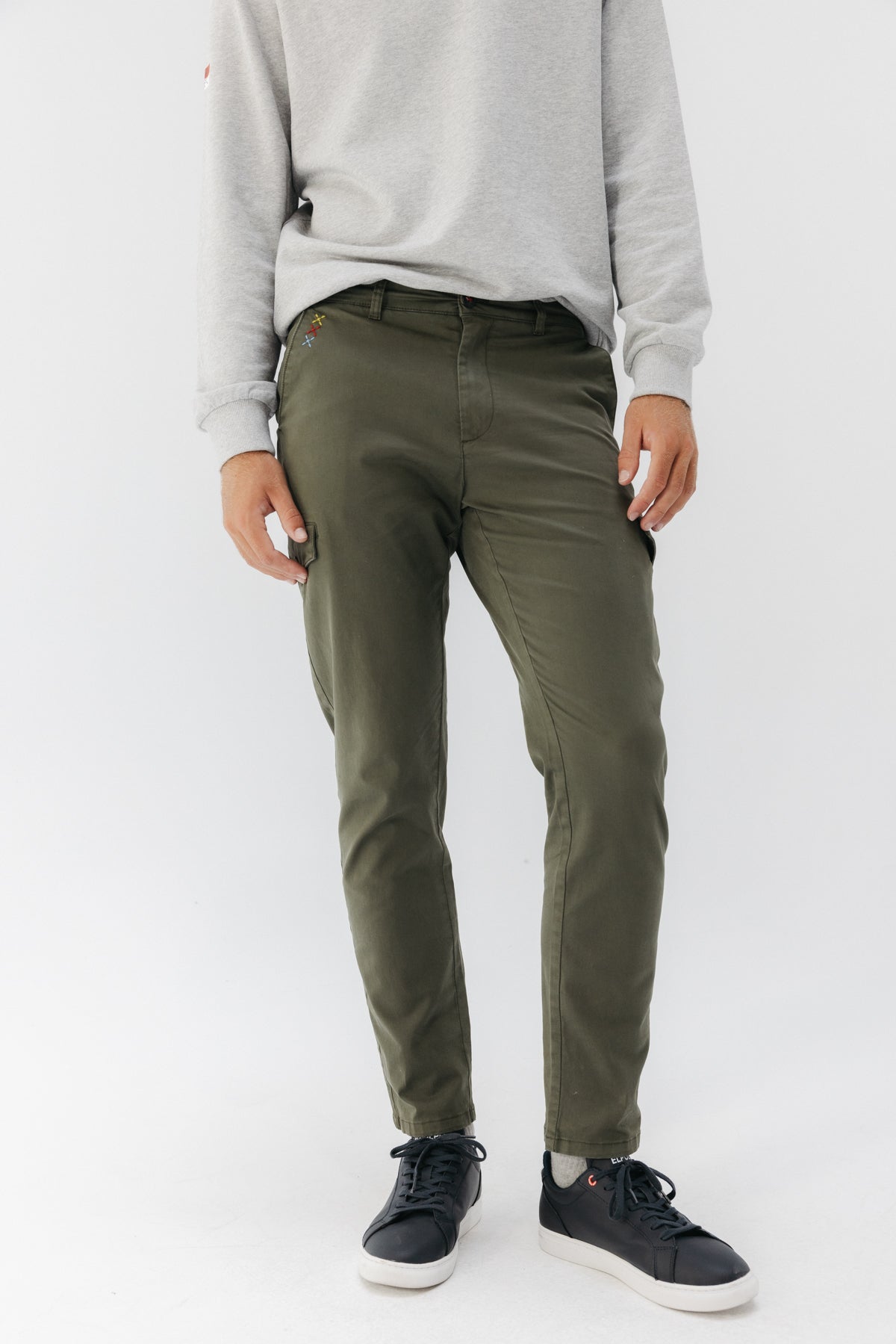 CALÇA CARGO CÁQUI VERDE PÊSSEGO