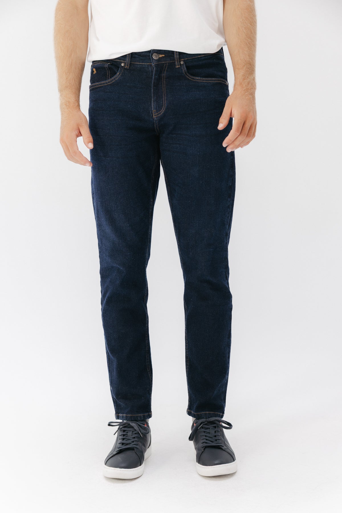 Pantalón denim slim fit índigo oscuro