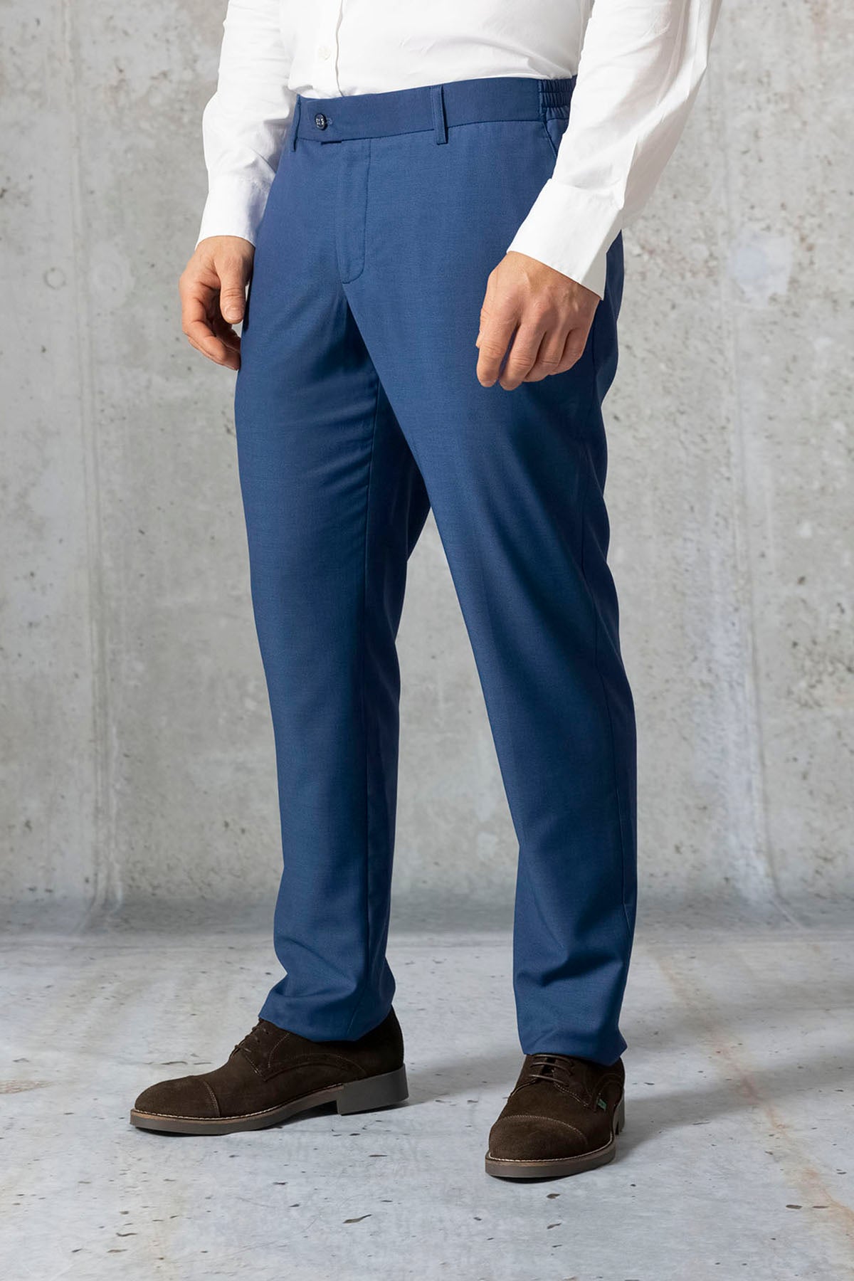 PANTALÓN TRAJE MICRODIBUJO AZUL MARINO