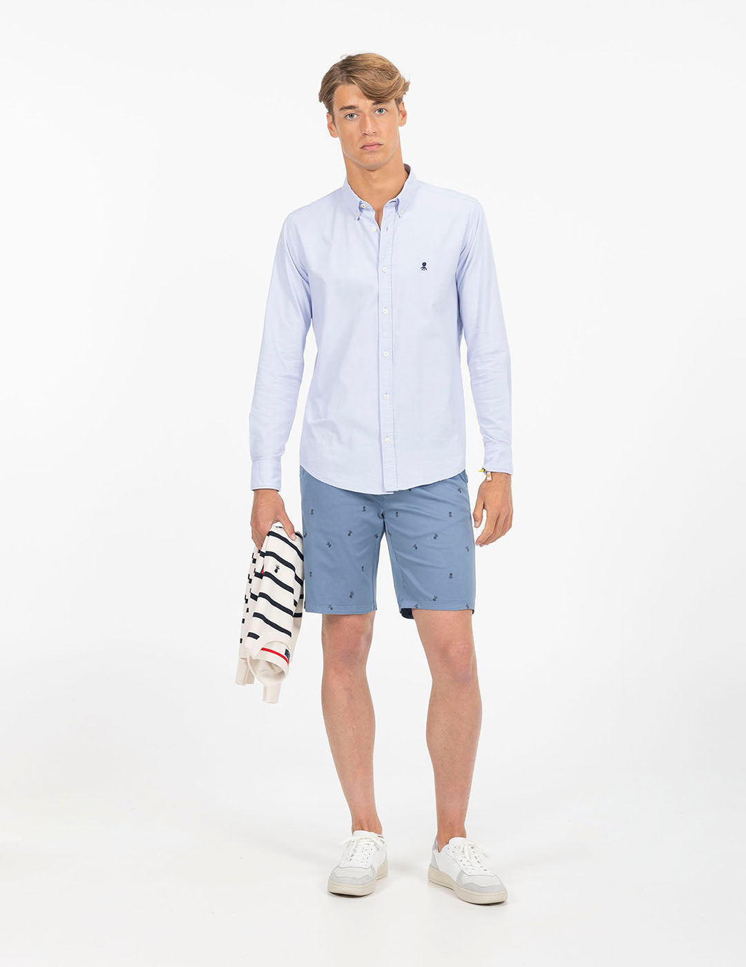 BERMUDA CHINO NEW ALL OVER INDIGO DELAVÉ