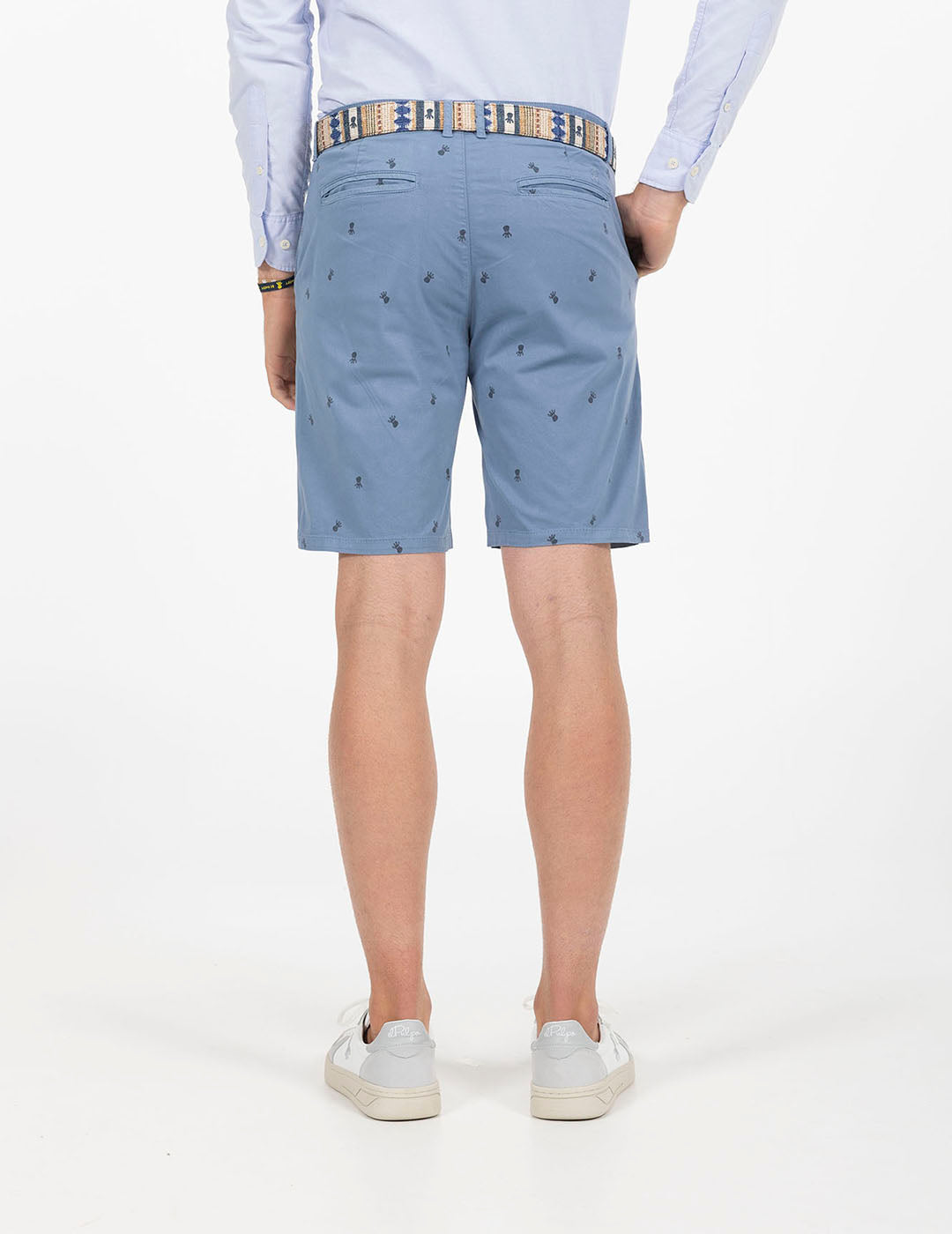 BERMUDA CHINO NEW ALL OVER INDIGO DELAVÉ