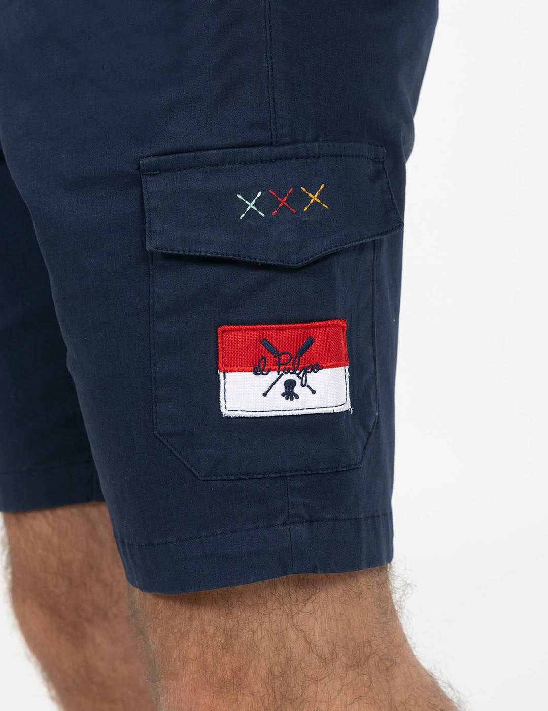BERMUDA PATCH CARGO AZUL MARINO