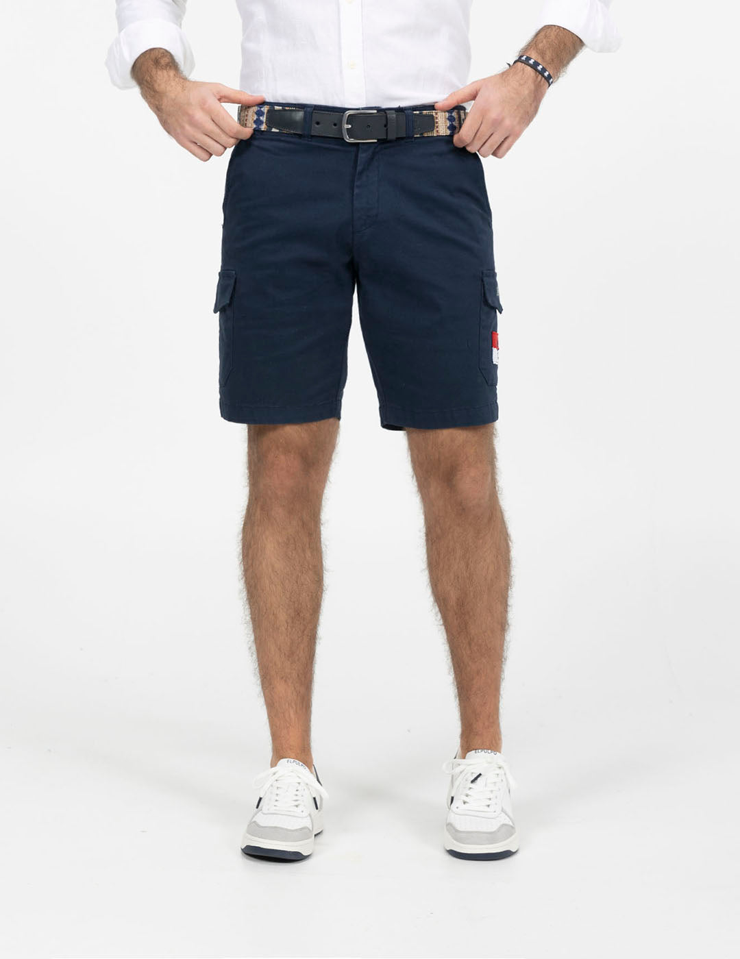 BERMUDA PATCH CARGO AZUL MARINO