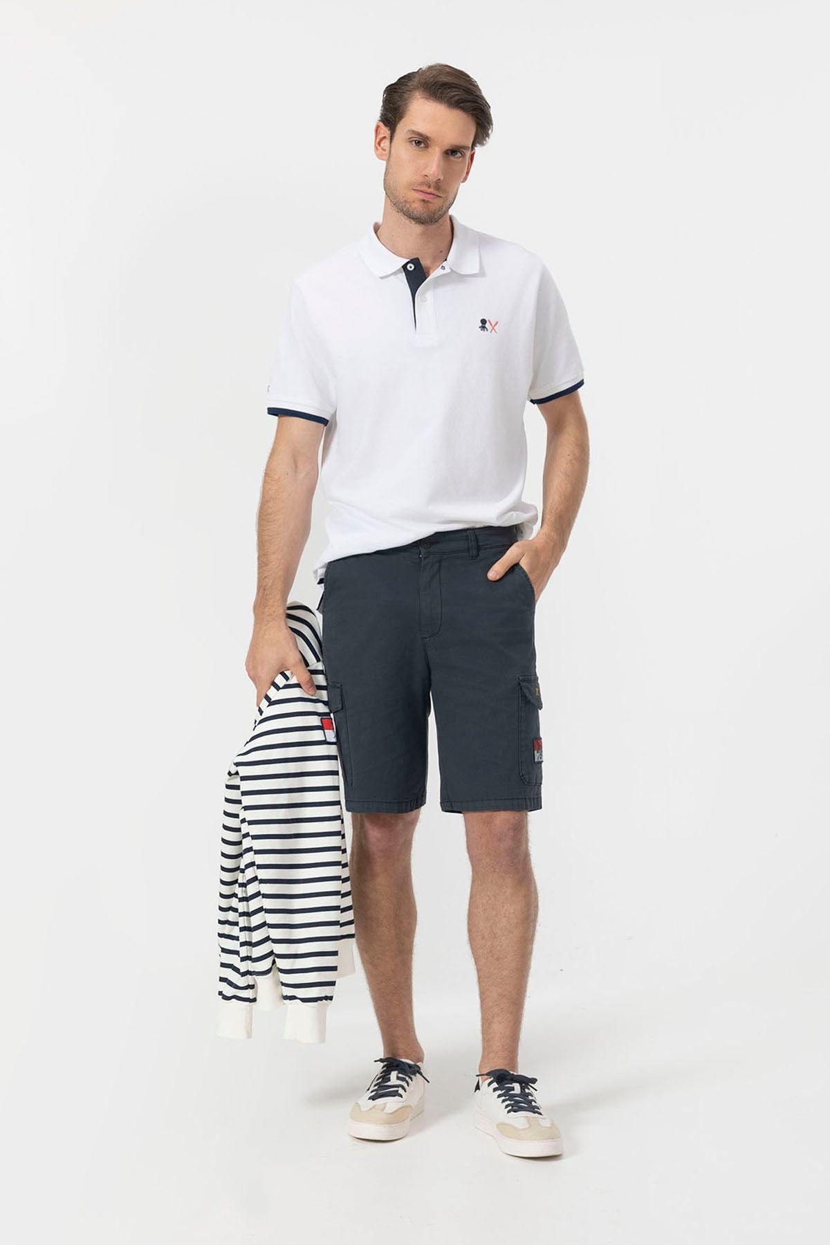 BERMUDA CARGO TWILL AZUL MARINO