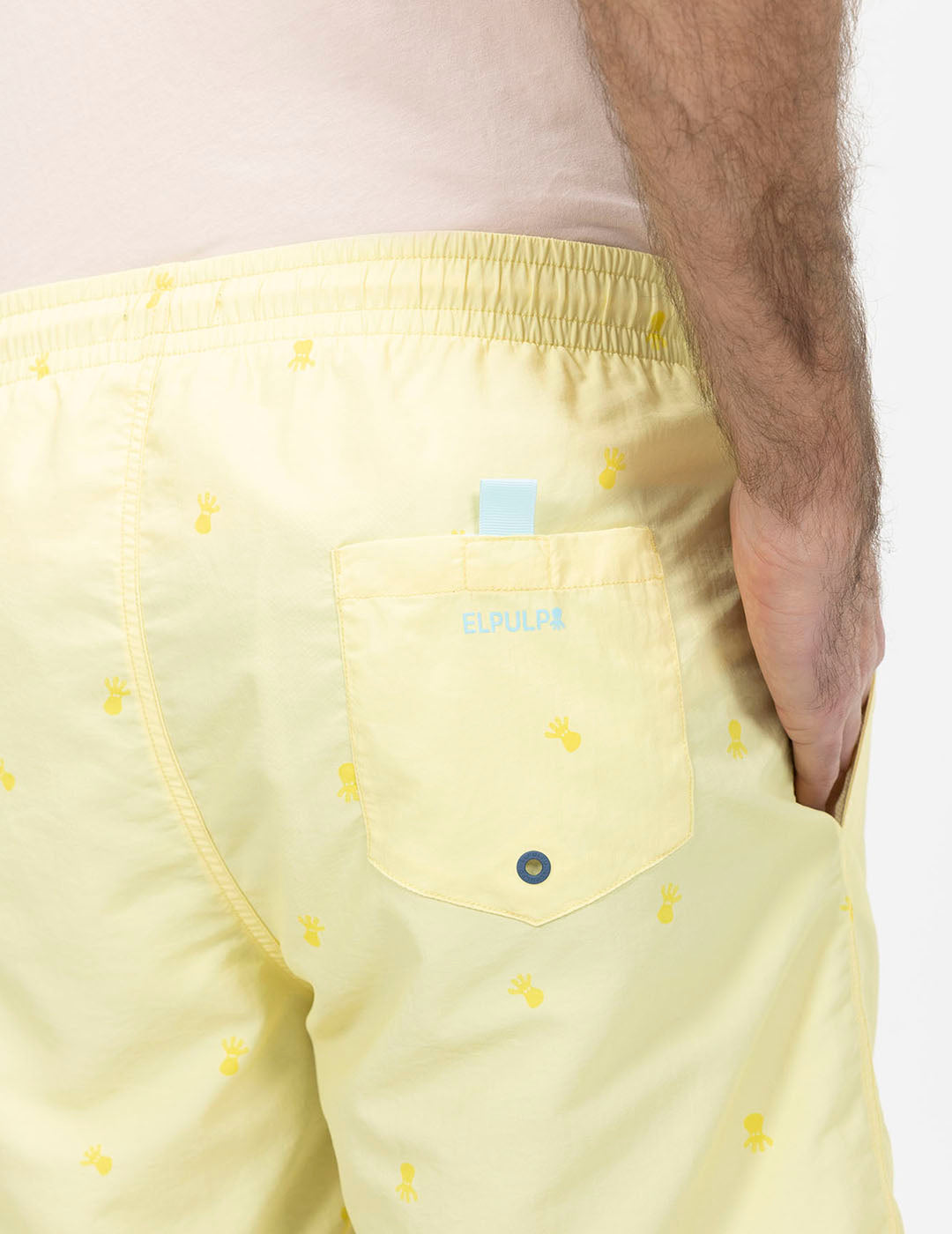 NEW ALL OVER YELLOW DELAVÉ PRINTED WASHED SWIMSUIT