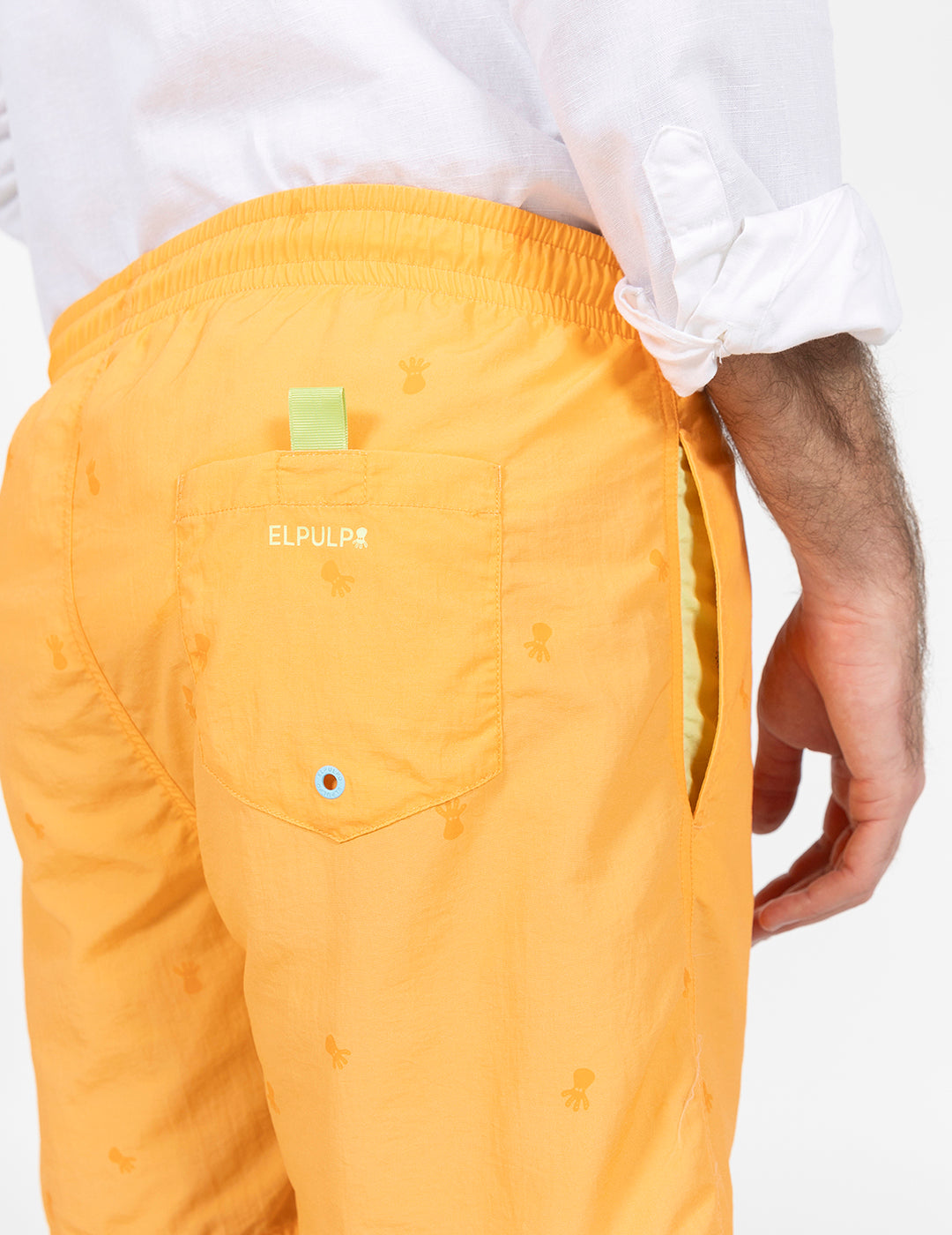 DELAVÉ NOVO FATO DE BANHO LARANJA ESTAMPADO E LAVADO