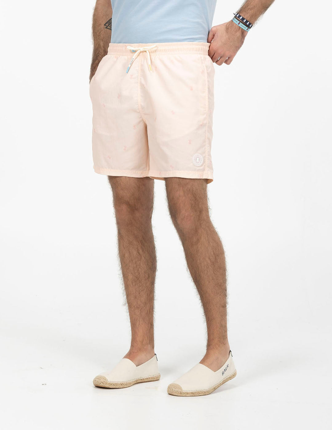 NEW ALL OVER PRINTED WASHED SWIMSUIT BABY PINK