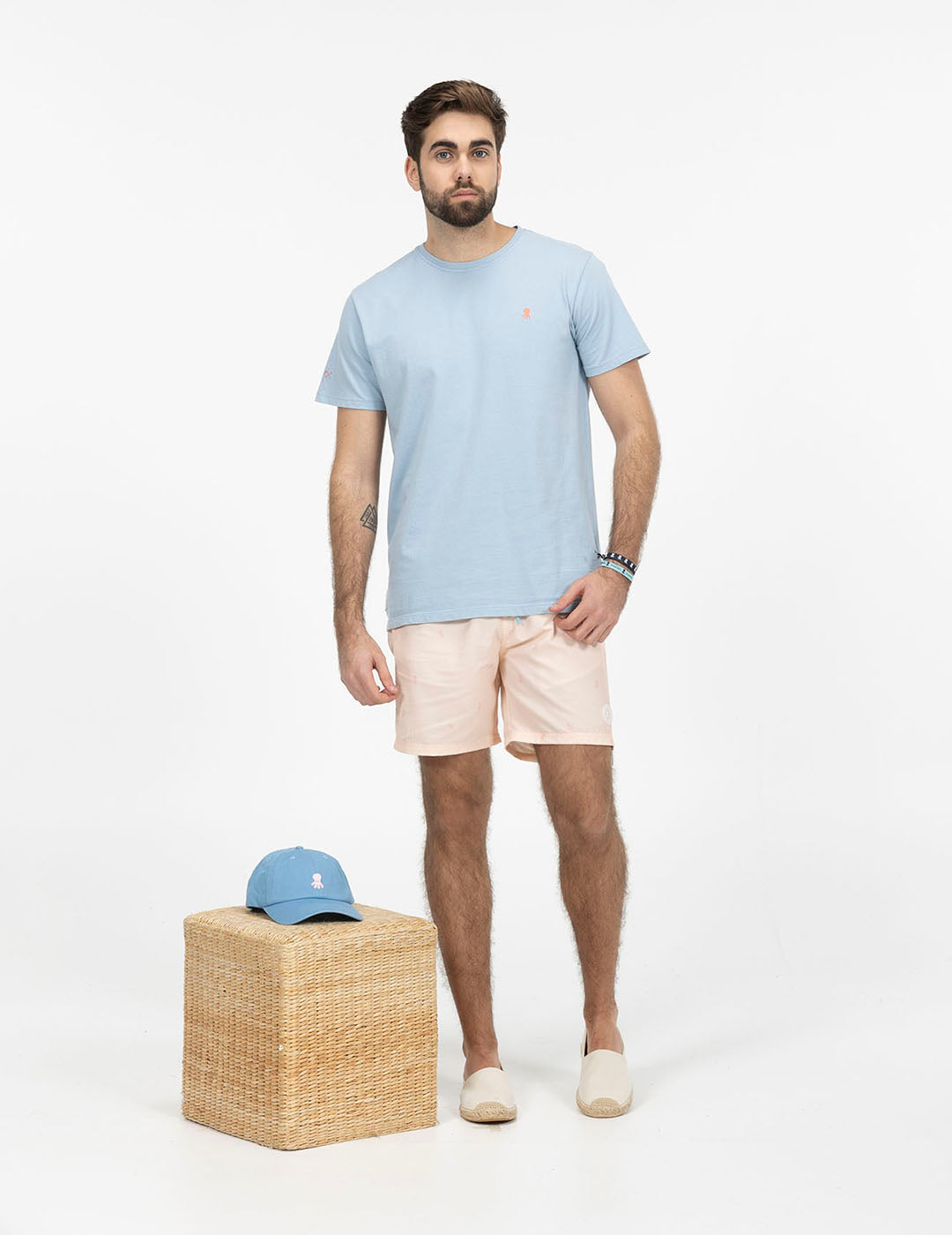 BAÑADOR LAVADO ESTAMPADO NEW ALL OVER ROSA BEBÉ