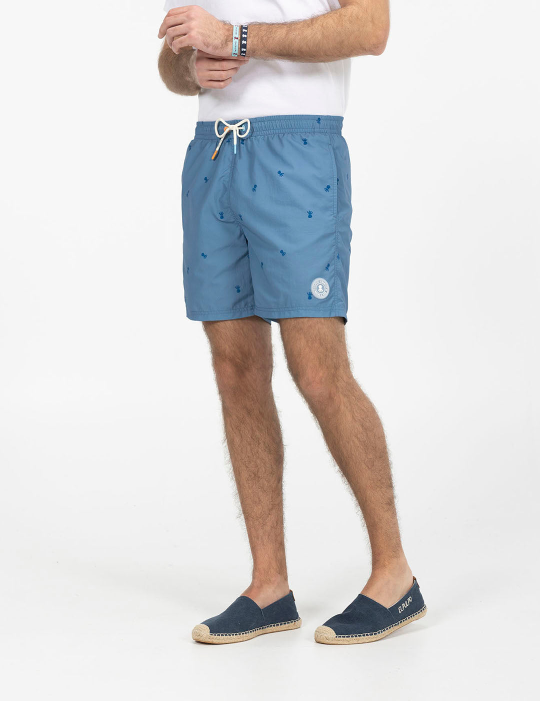 BAÑADOR LAVADO ESTAMPADO NEW ALL OVER AZUL MARINO DELAVÉ