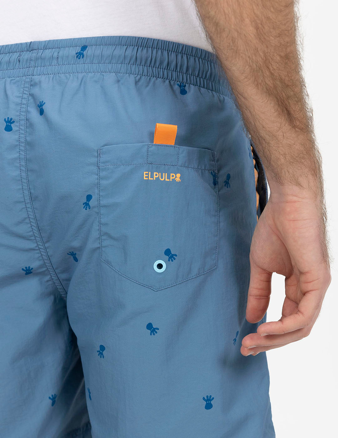 Fato de Banho NOVO, LAVADO E ESTAMPADO DELAVÉ, AZUL MARINHO