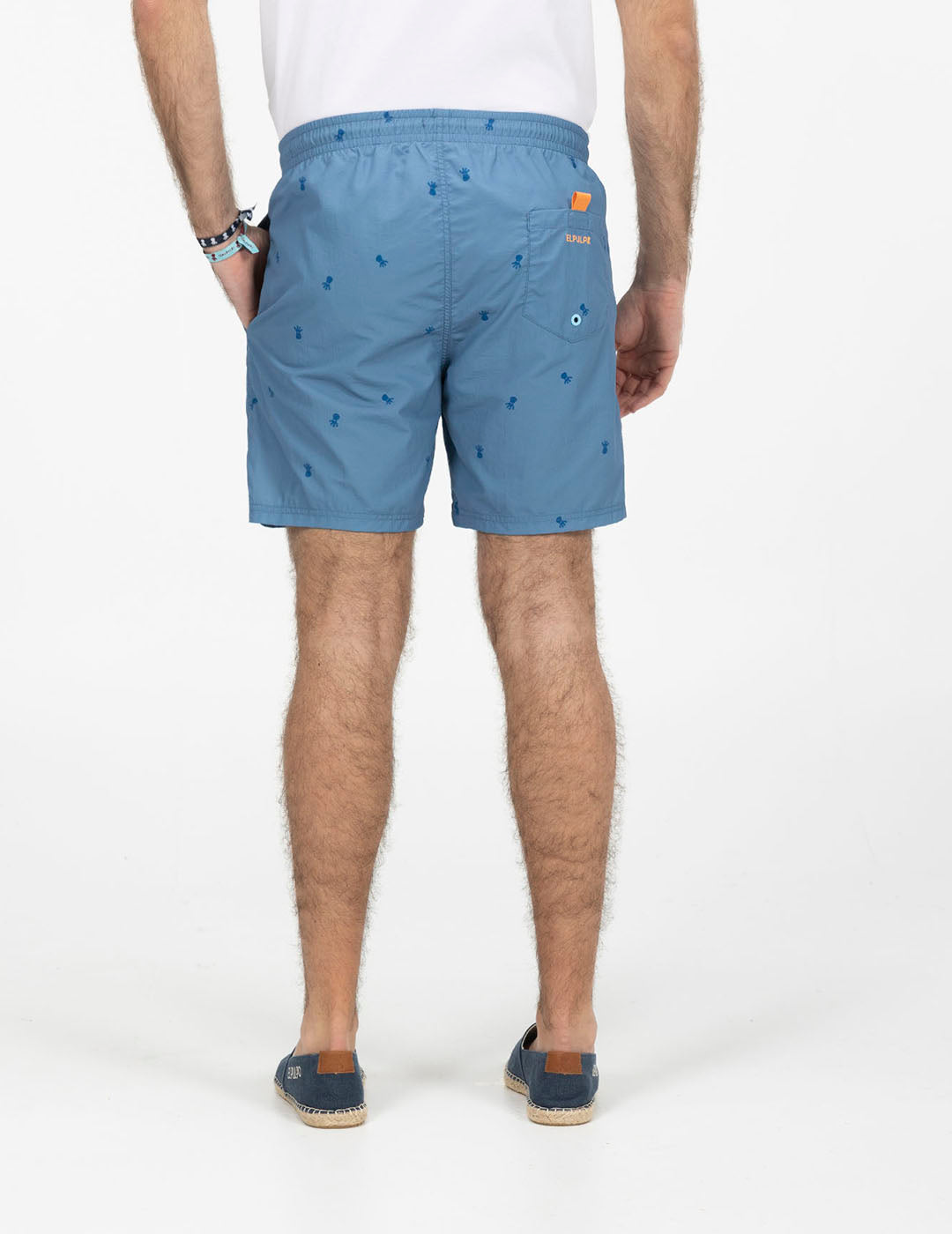 Fato de Banho NOVO, LAVADO E ESTAMPADO DELAVÉ, AZUL MARINHO