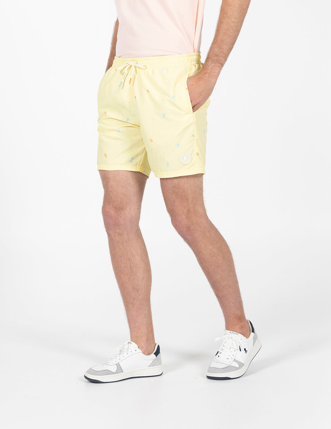 BAÑADOR ESTAMPADO NEW ALL OVER MULTICOLOR AMARILLO DELAVÉ