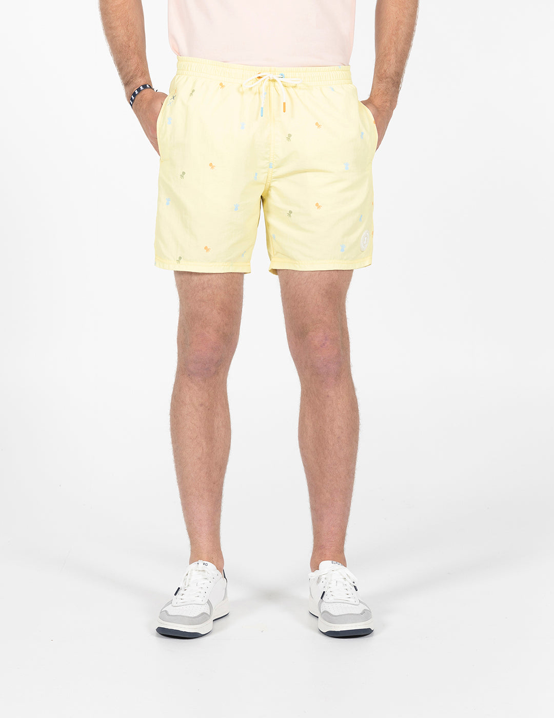 NEW ALL OVER MULTICOLOR YELLOW DELAVÉ PRINTED SWIMSUIT