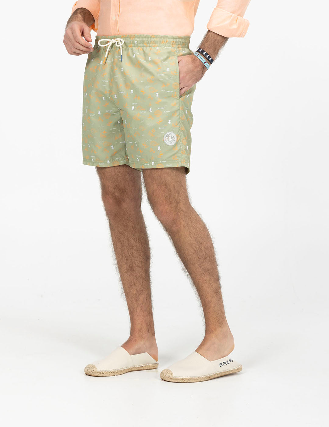 BAÑADOR ESTAMPADO OLAS VERDE SALVIA