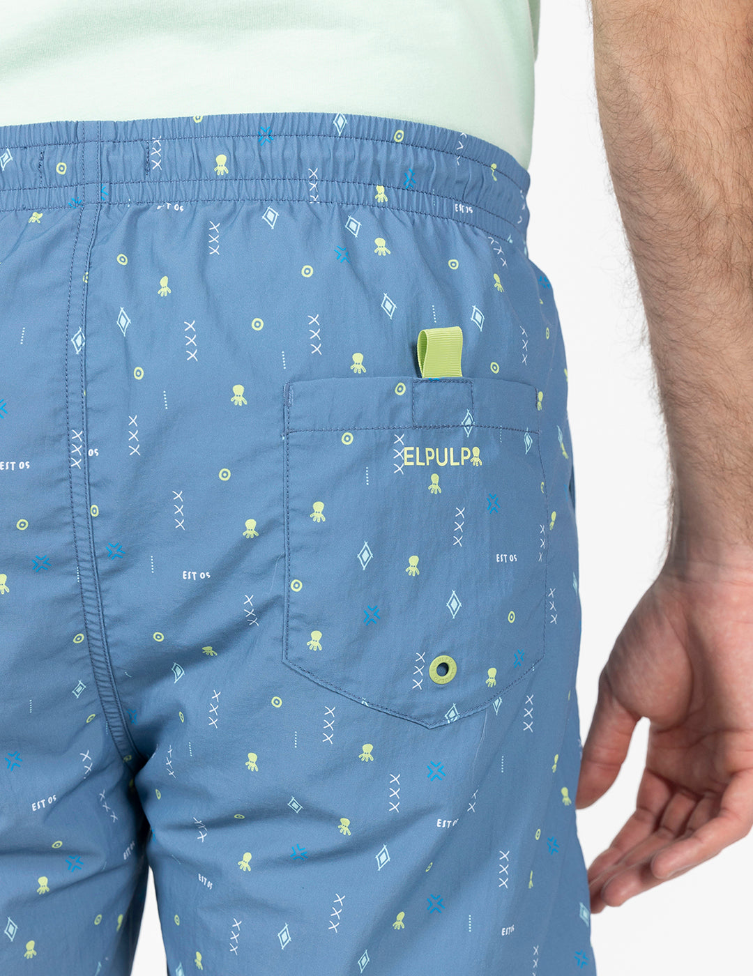 DELAVÉ NAVY BLUE ESSENTIALS PRINTED SWIMSUIT