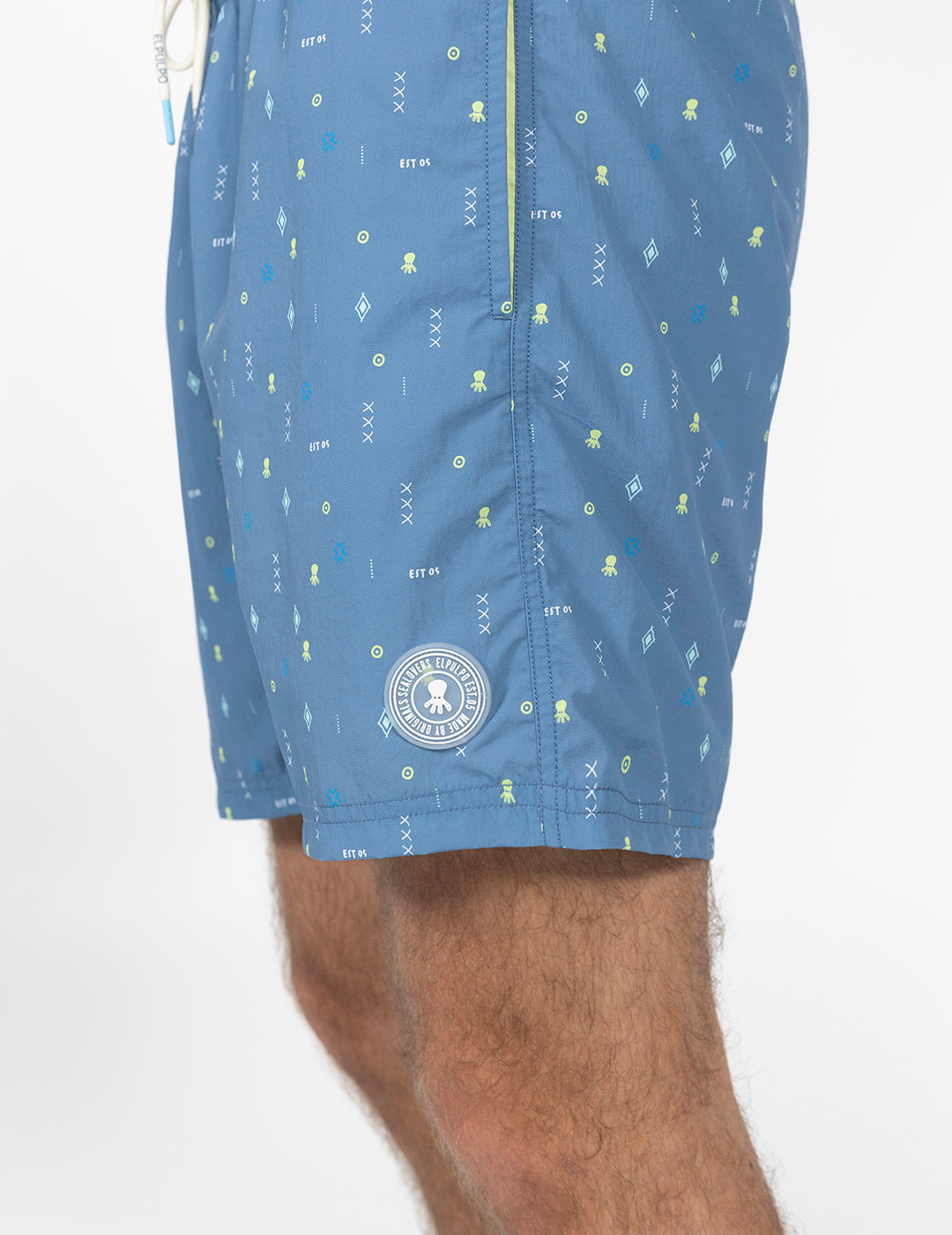 DELAVÉ NAVY BLUE ESSENTIALS PRINTED SWIMSUIT