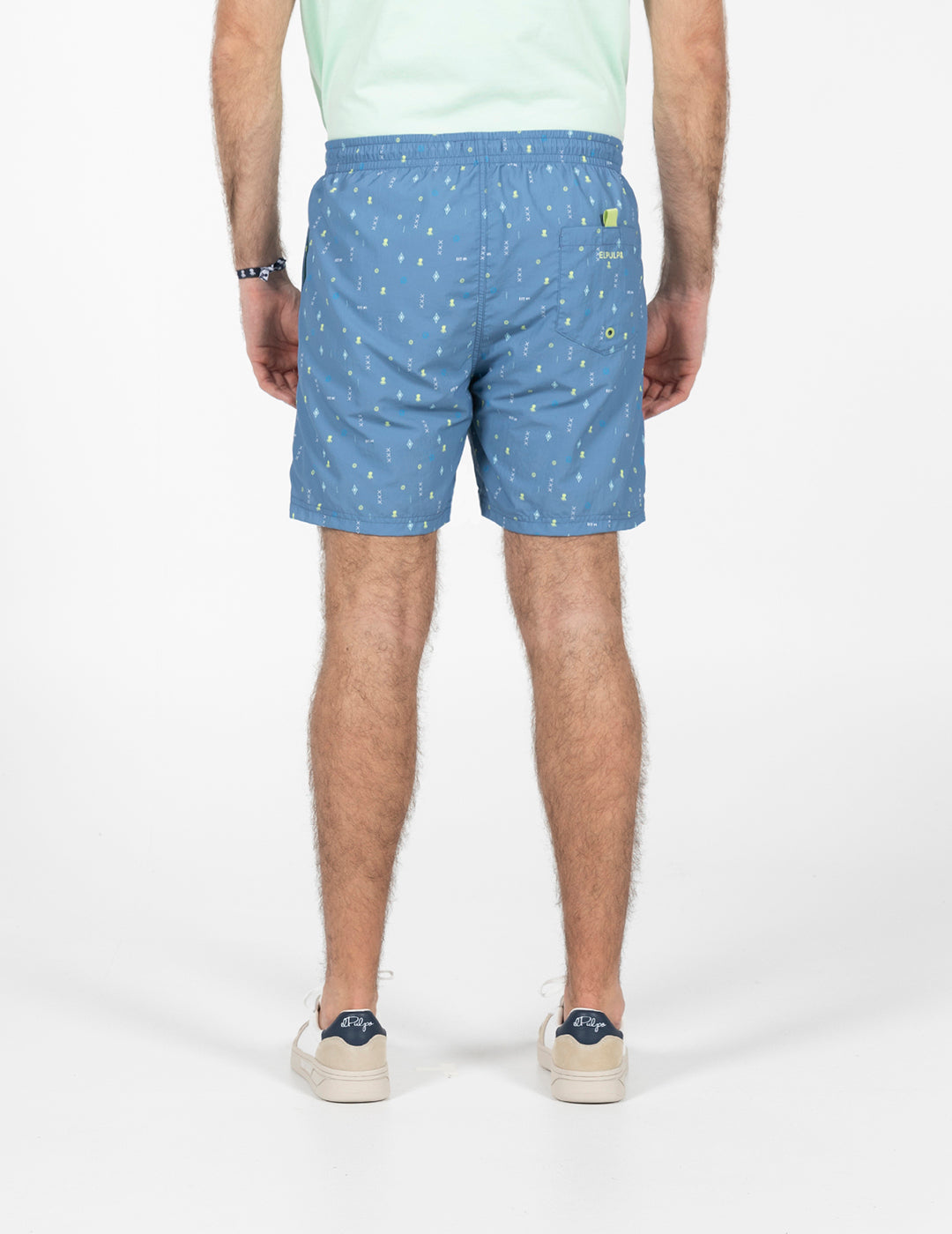 DELAVÉ NAVY BLUE ESSENTIALS PRINTED SWIMSUIT