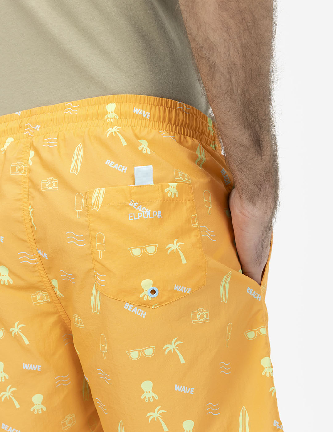 DELAVÉ ORANGE TROPICAL PRINT SWIMSUIT