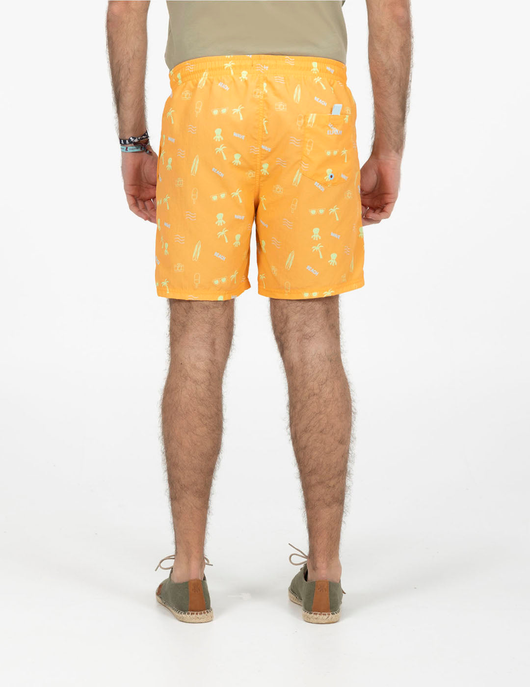 DELAVÉ ORANGE TROPICAL PRINT SWIMSUIT