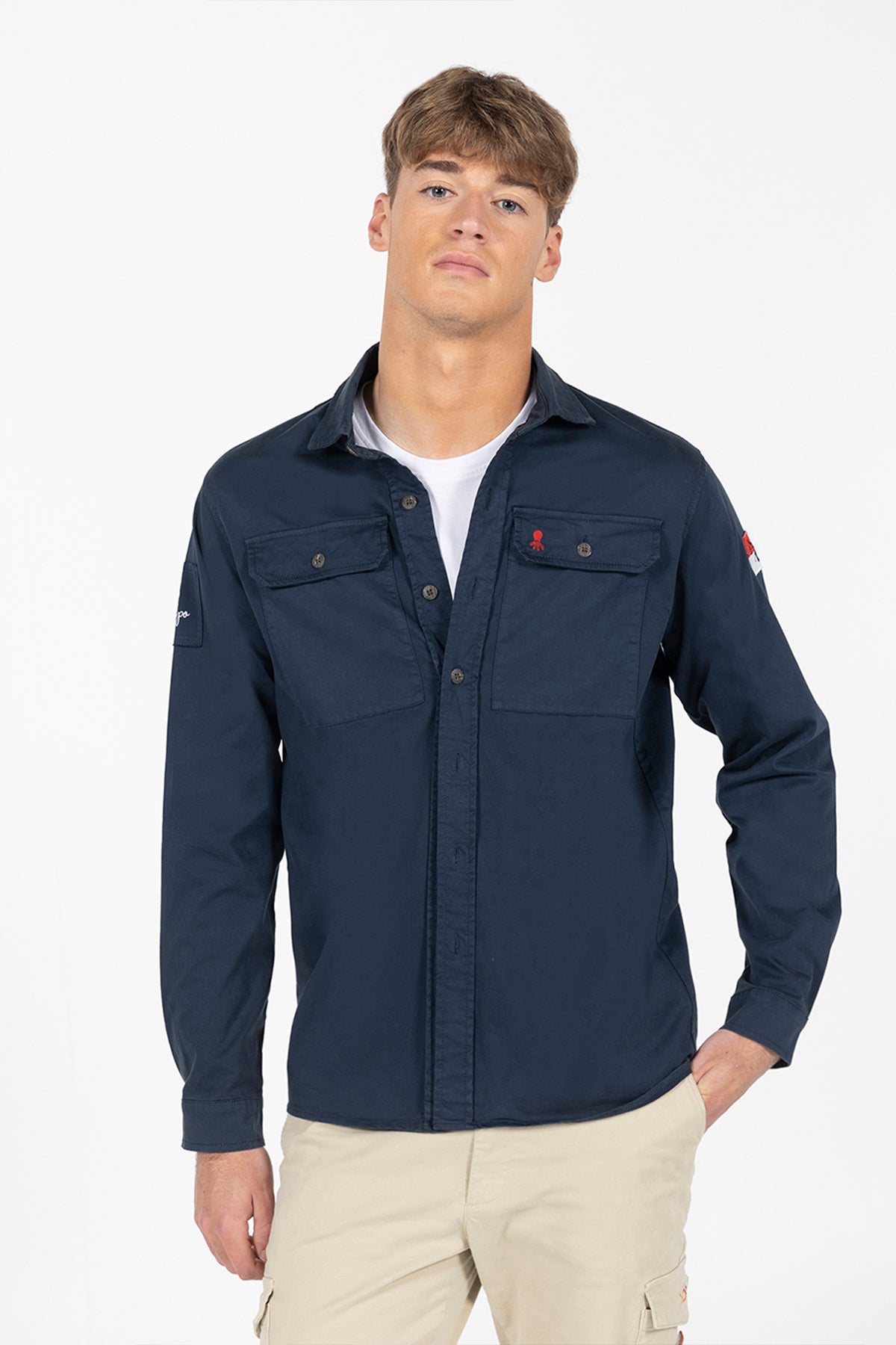 SOBRECAMISA TWO POCKETS AZUL MARINO
