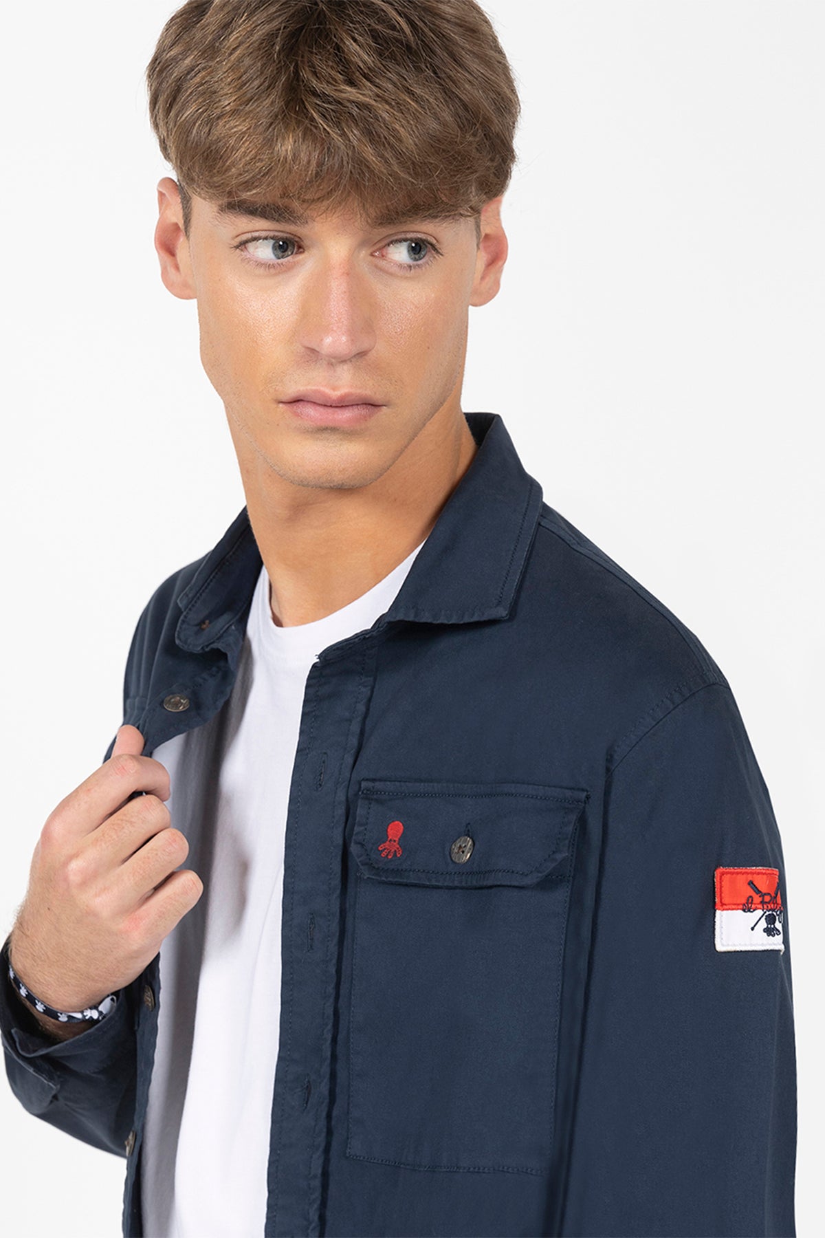 SOBRECAMISA TWO POCKETS AZUL MARINO