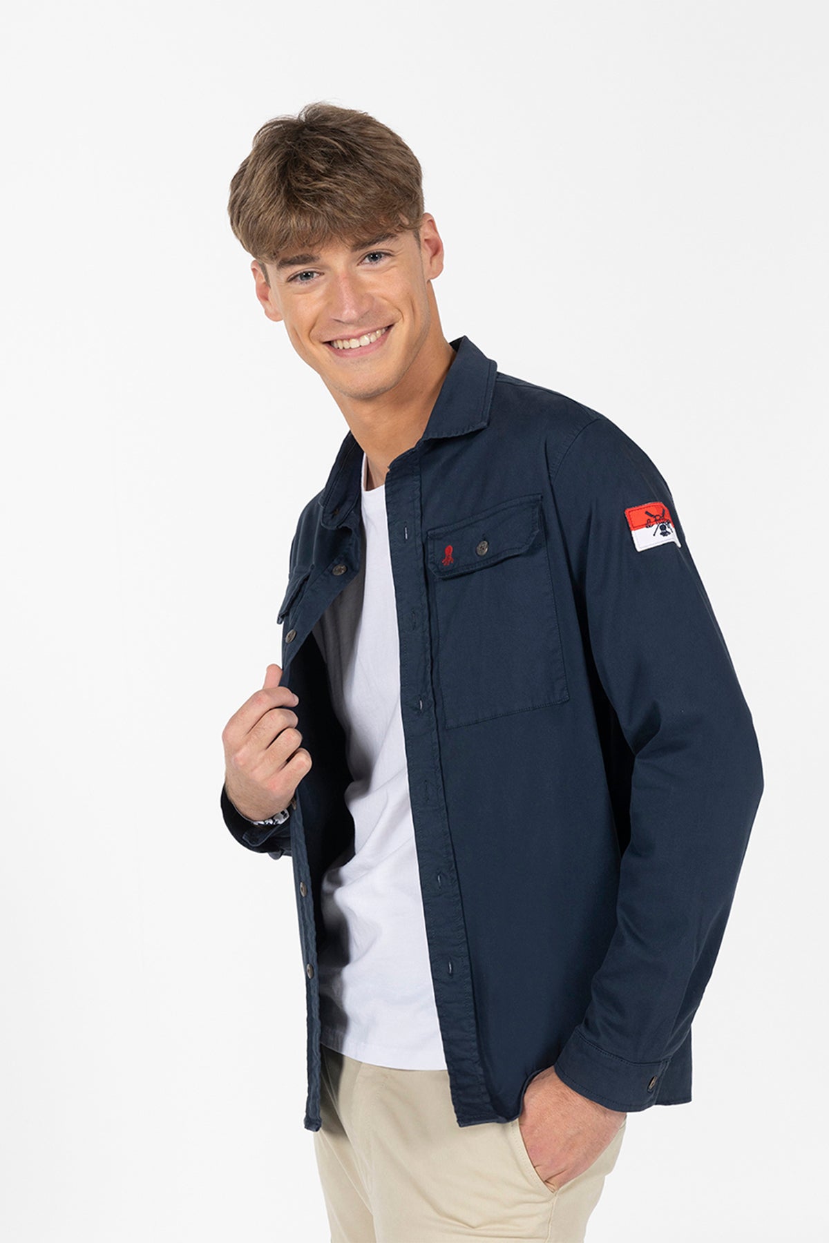 SOBRECAMISA TWO POCKETS AZUL MARINO