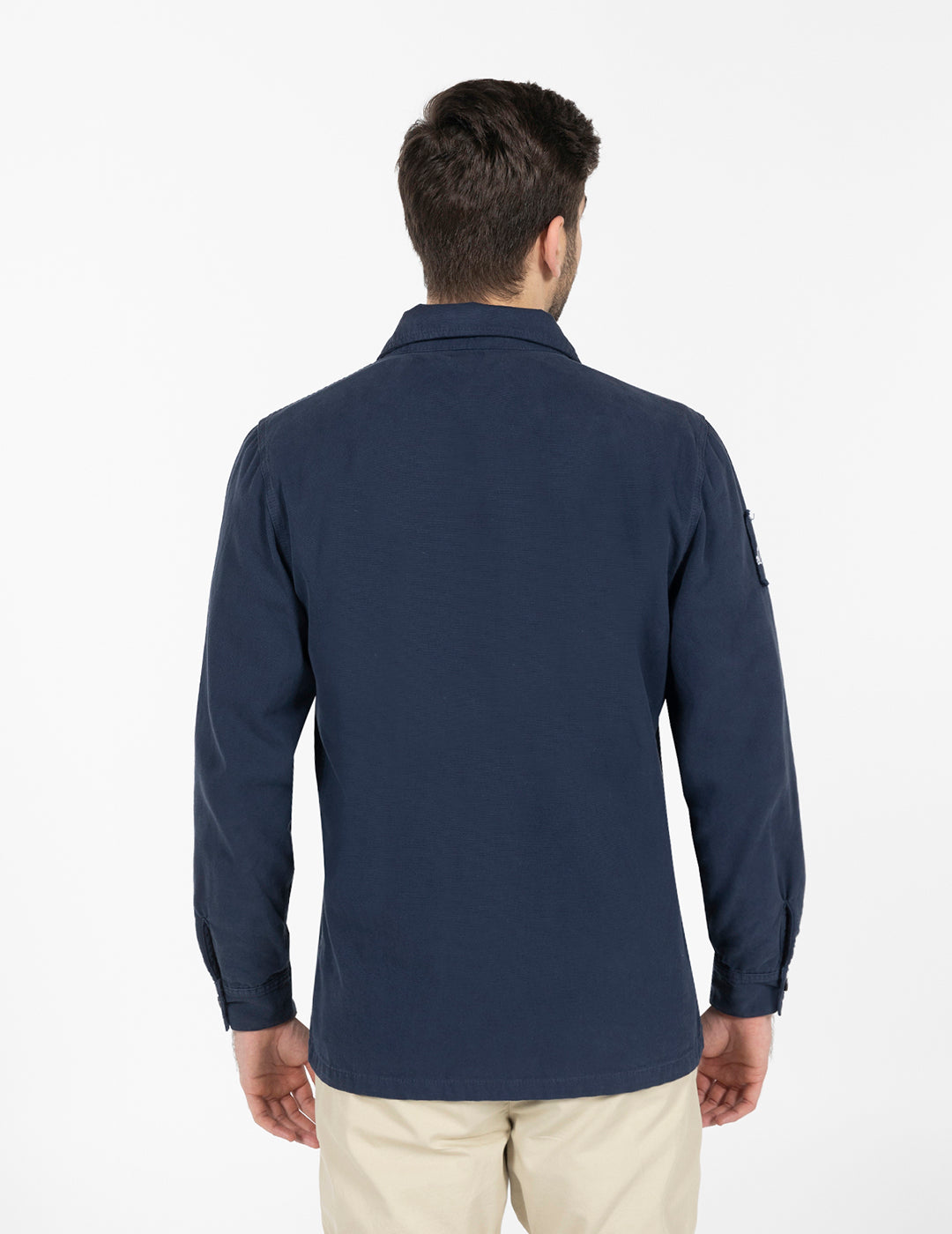 NAVY BLUE LABEL DETAIL OVERSHIRT