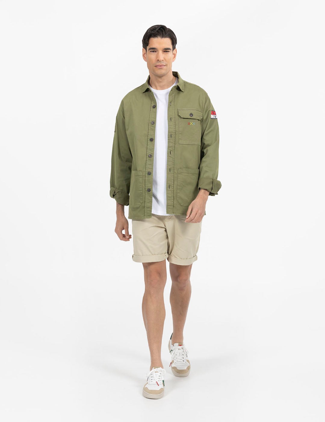 SOBRECAMISA ESTAMPADO LEYENDA VERDE KHAKI