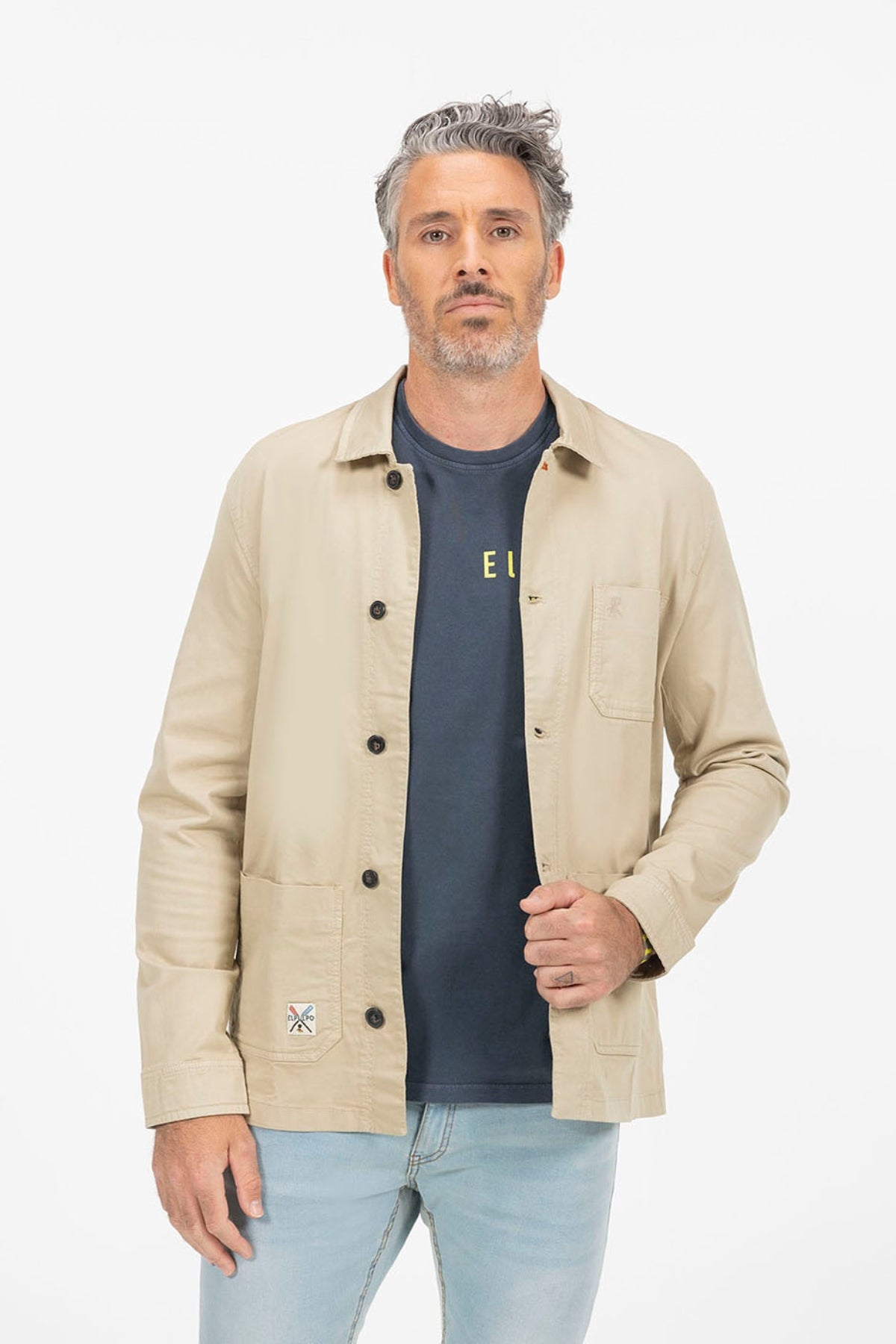 SOBRECAMISA ESTAMPADO EL MAR TODO LO-CURA BEIGE