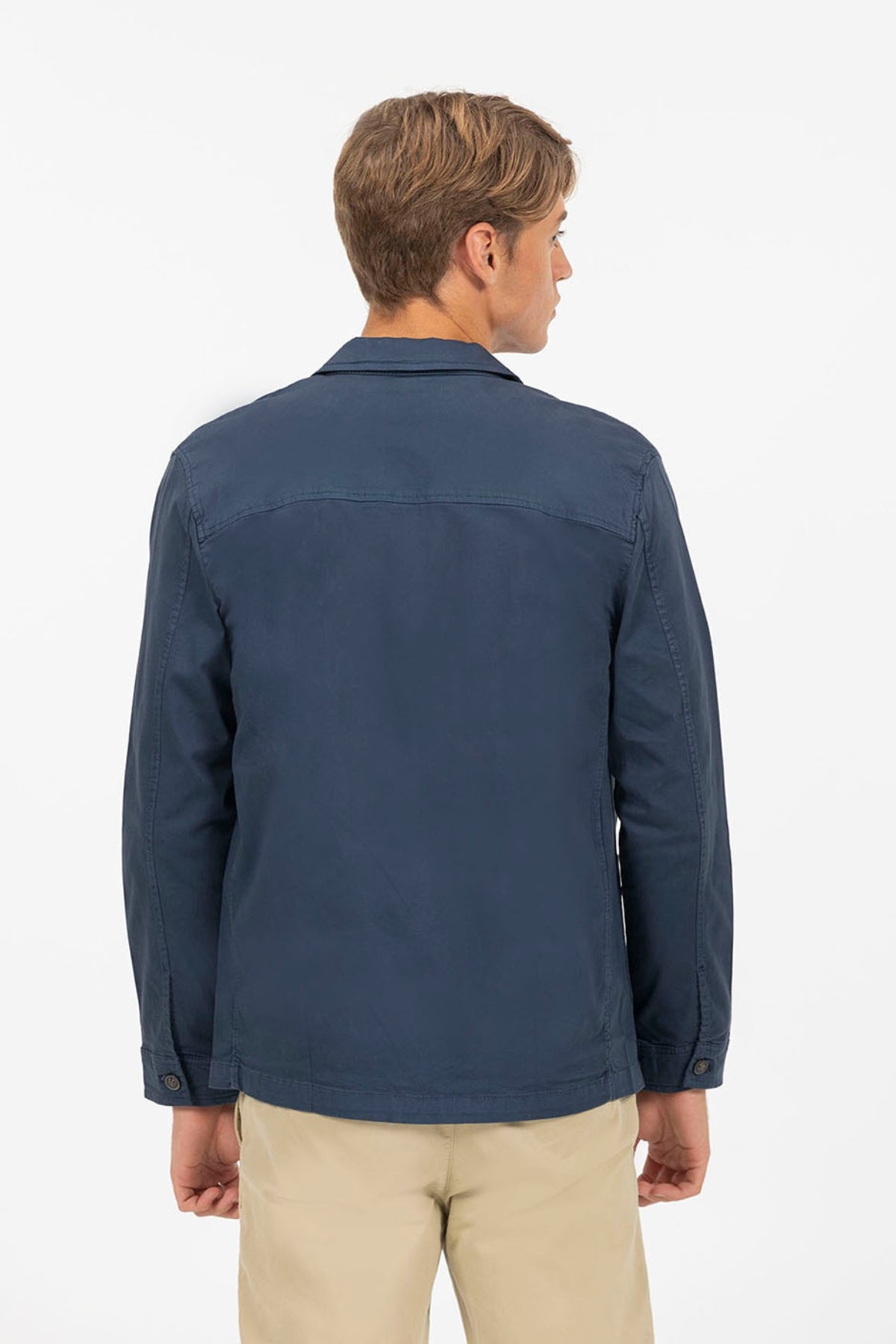 OVERSHIRT PRINTED EL MAR TODO LO-CURA NAVY BLUE DELAVÉ