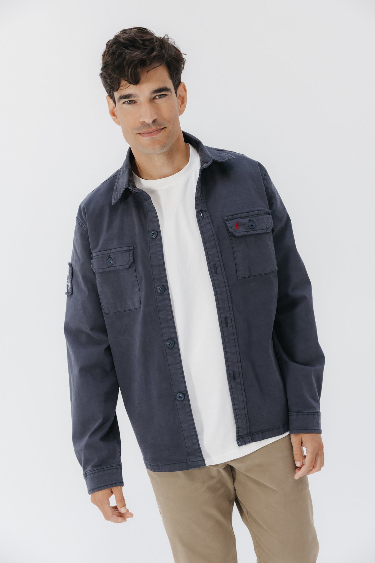 Sobrecamisa heritage dos bolsillos azul marino