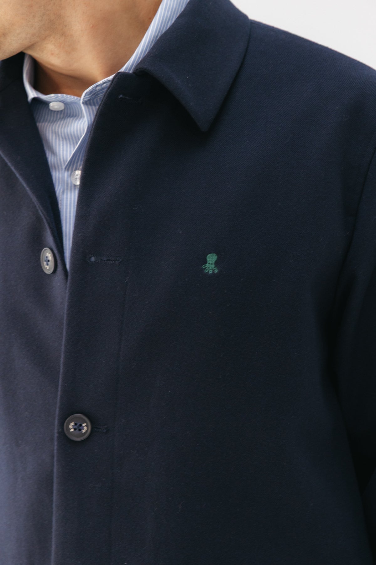 SOBRECAMISA COMFORT FRANELA AZUL MARINO