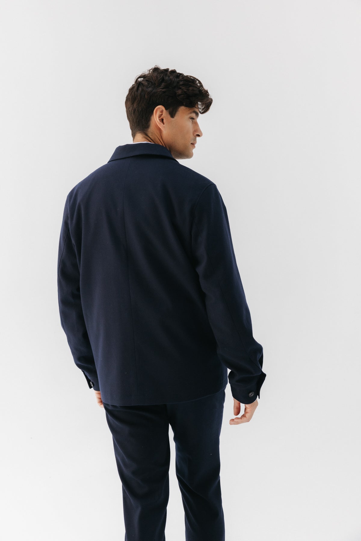 SOBRECAMISA COMFORT FRANELA AZUL MARINO